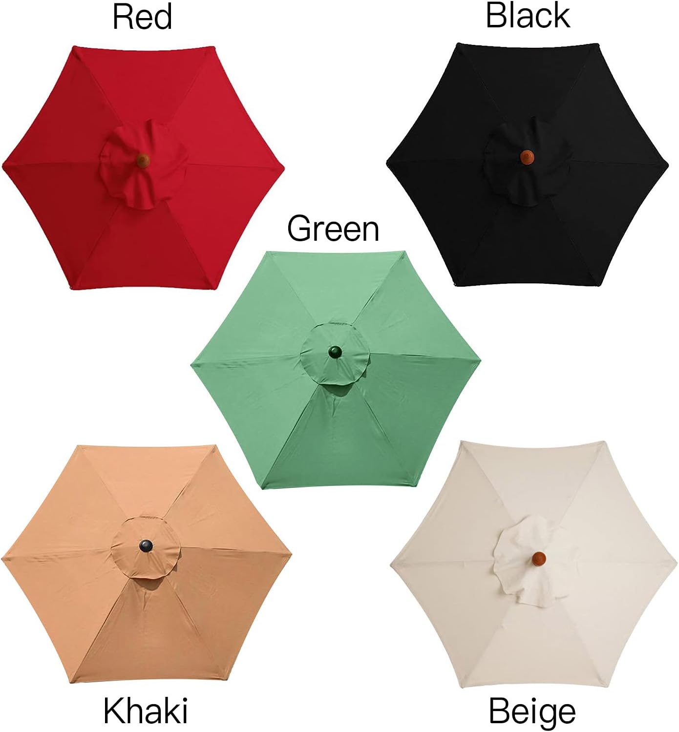 SMLJFO Telo di Ricambio per Ombrellone 2,7m, Rosso - immagine 5