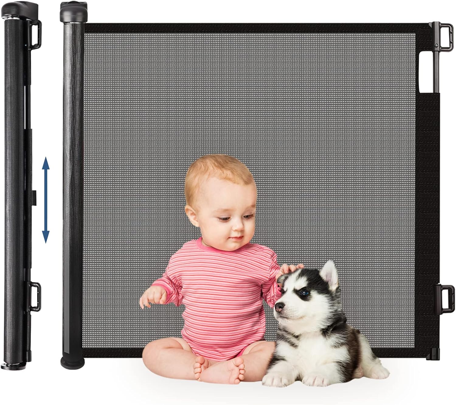 Hollyhome Cancelletto di Sicurezza Retrattile 180 cm, Nero