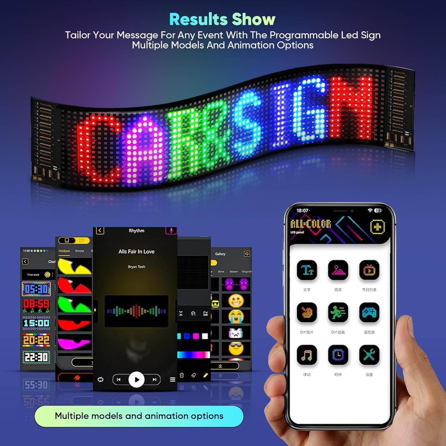 Devil Eyes Light - Indicatore LED Programmabile 120x595mm - immagine 2