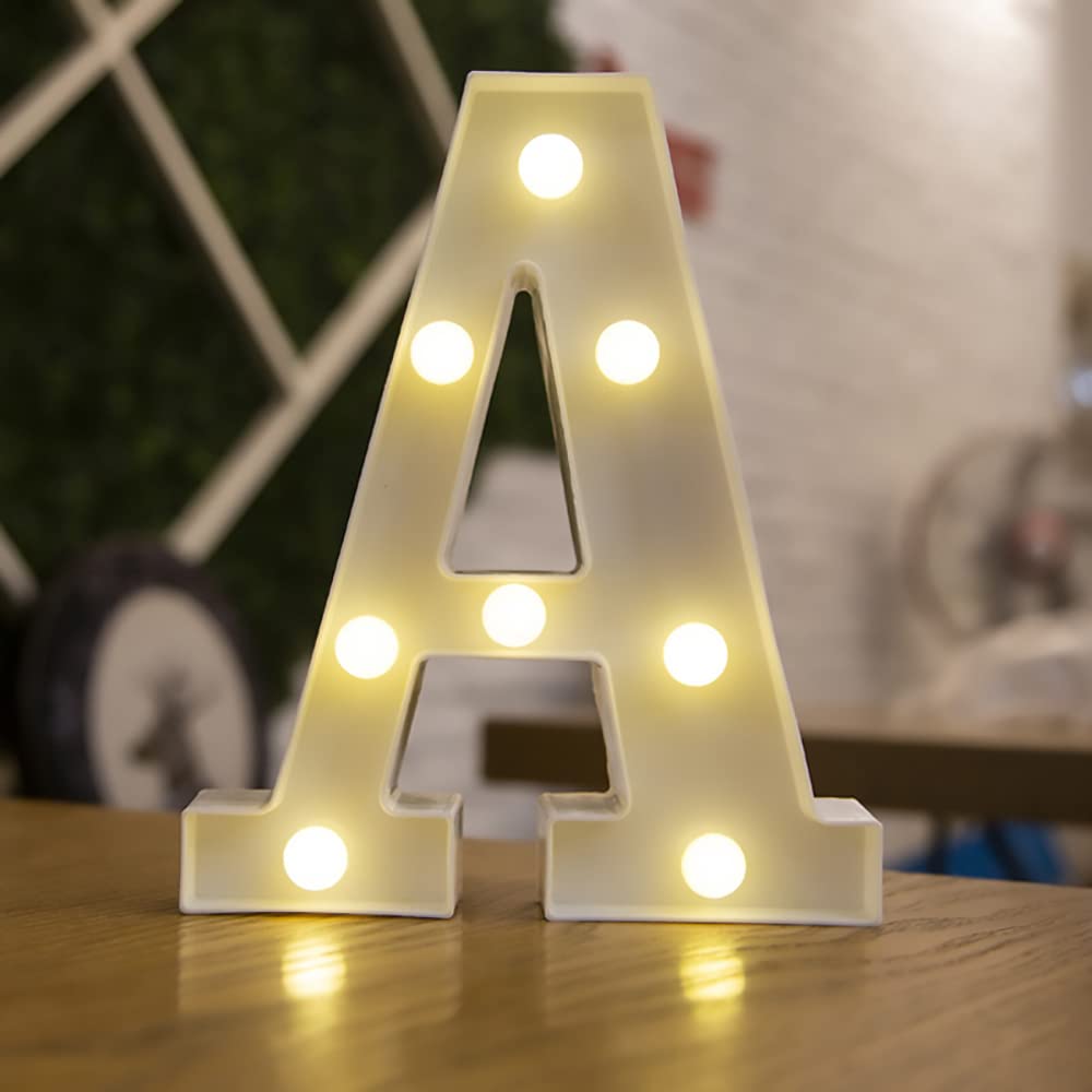 Tiardey Lettera Luci LED a Forma di Simbolo, 'A'