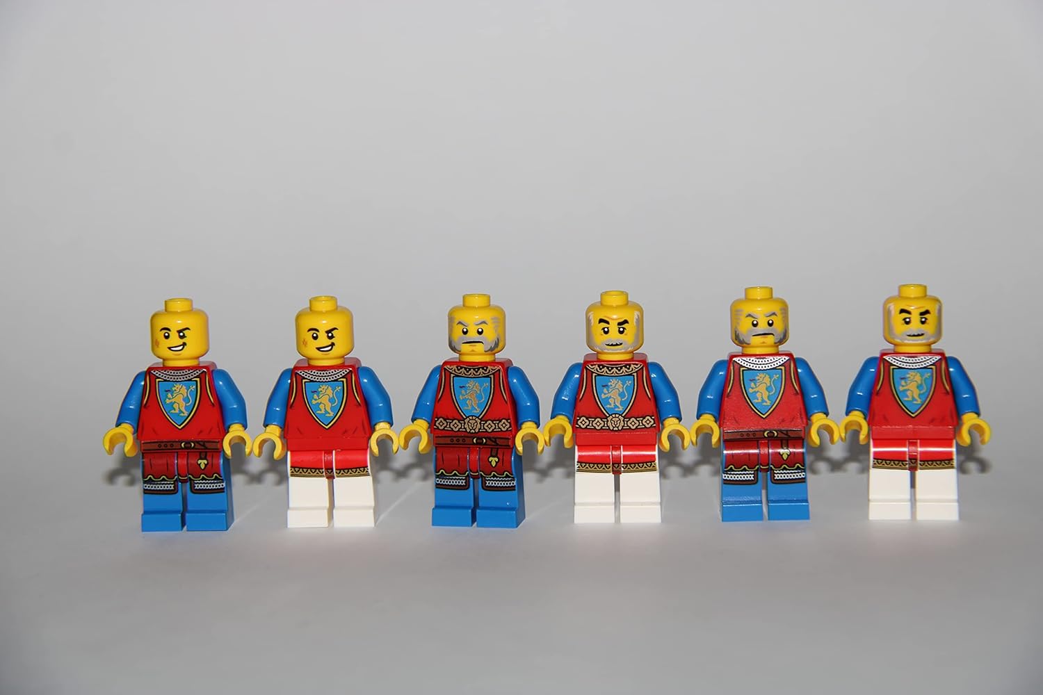 LEGO Ritter - Minifigure cavaliere di leone (6 cavalieri leoni), colore: Nero - immagine 3