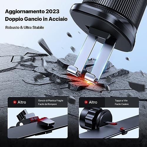 Miracase Porta Cellulare Auto - Doppio Gancio in Acciaio - immagine 2