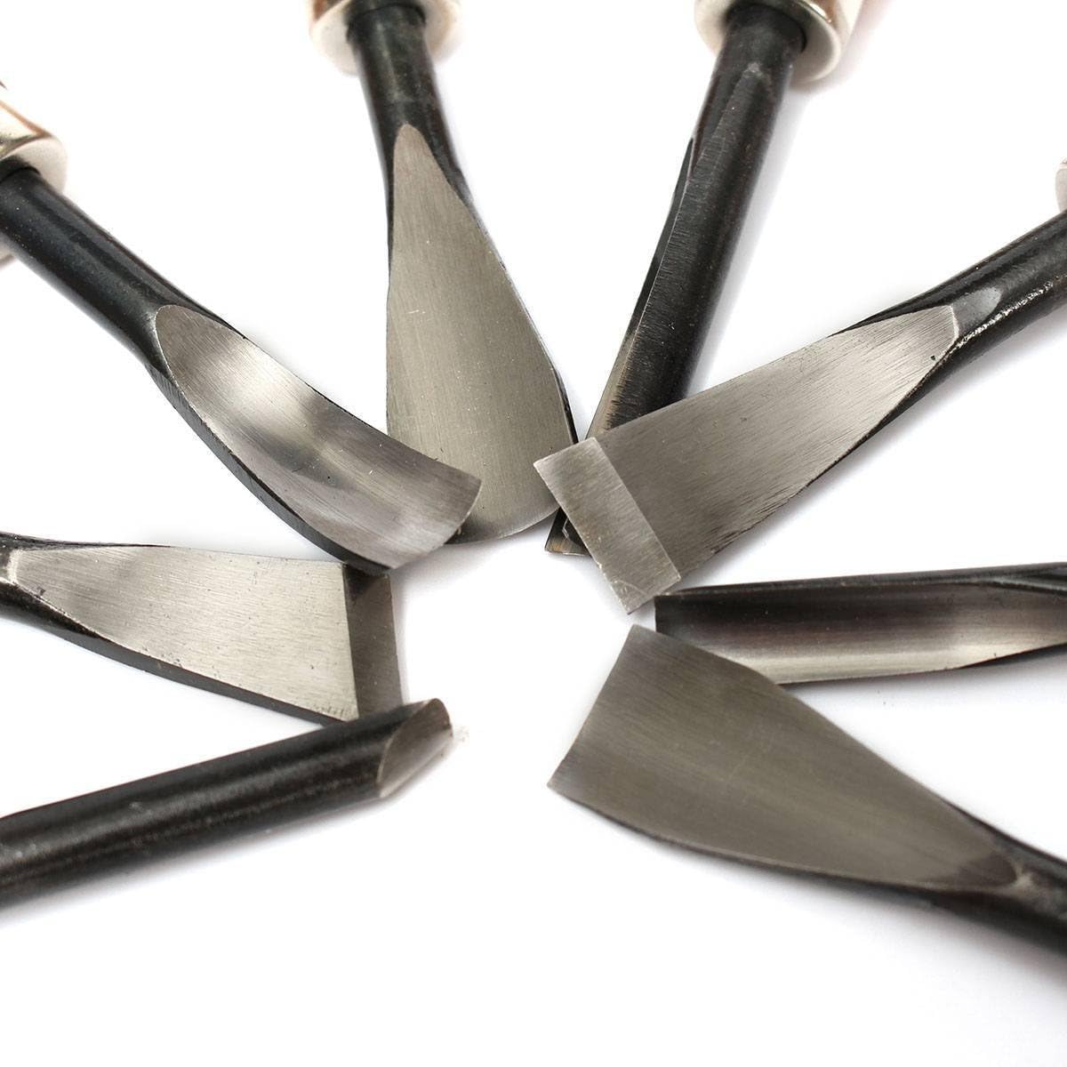 Set di Scalpelli per Intaglio del Legno (8 pezzi) - immagine 4