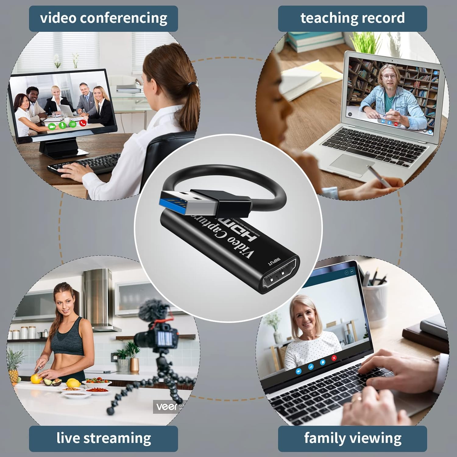 Papeaso Scheda Acquisizione Video 4K HDMI a USB - Nero - immagine 6