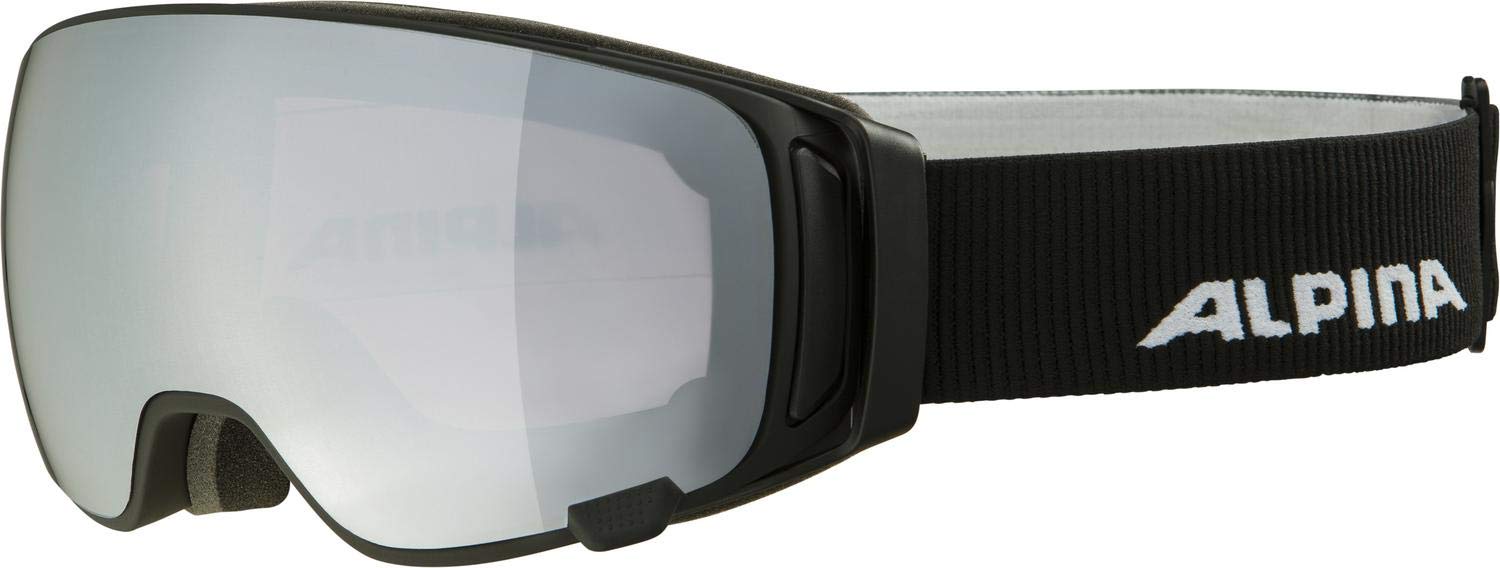 ALPINA Unisex - Adulti, DOUBLE JACK MAG Q Occhiali da sci, black matt, One Size