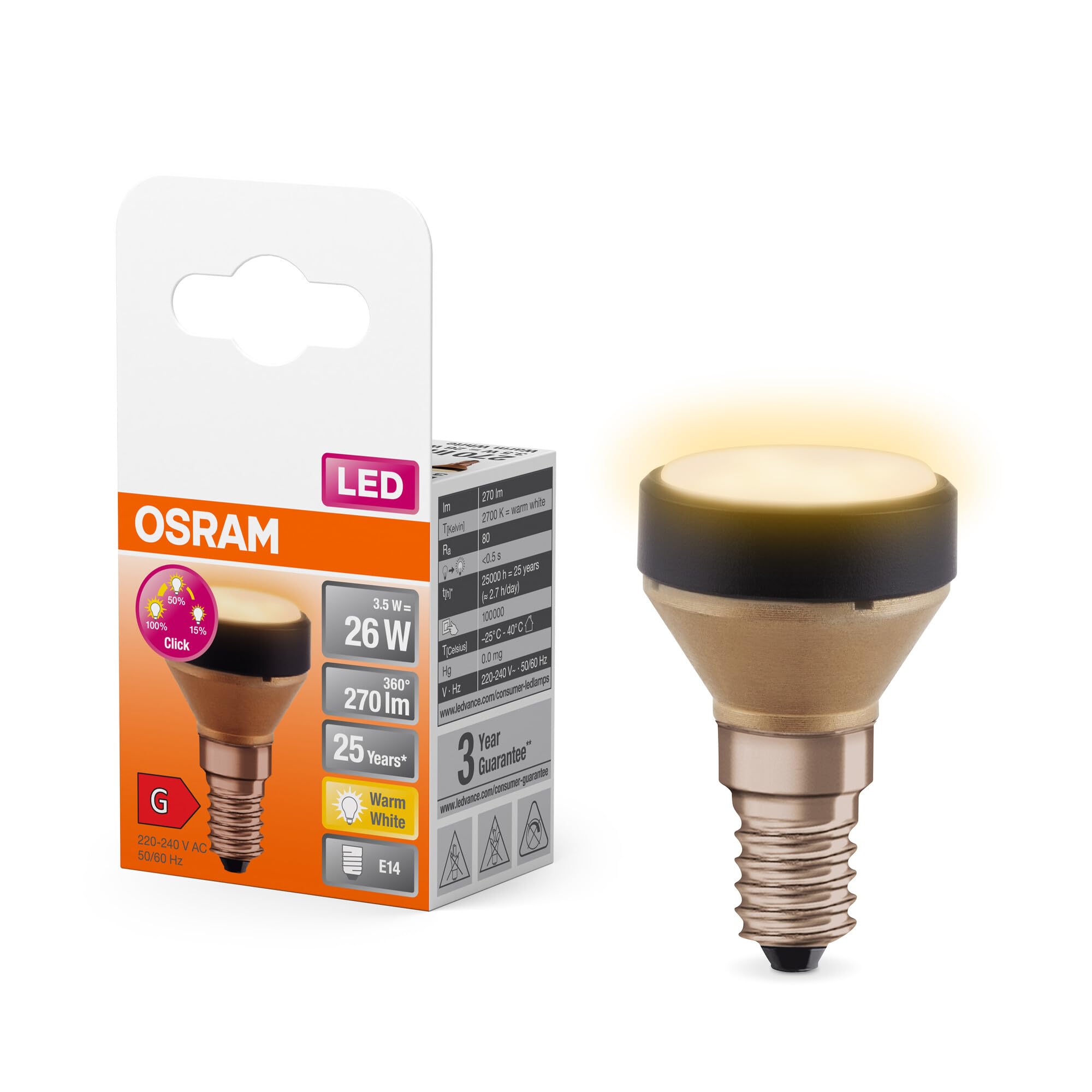 Osram Flat Lamp - Lampada LED E27 3.5W (6 pezzi)