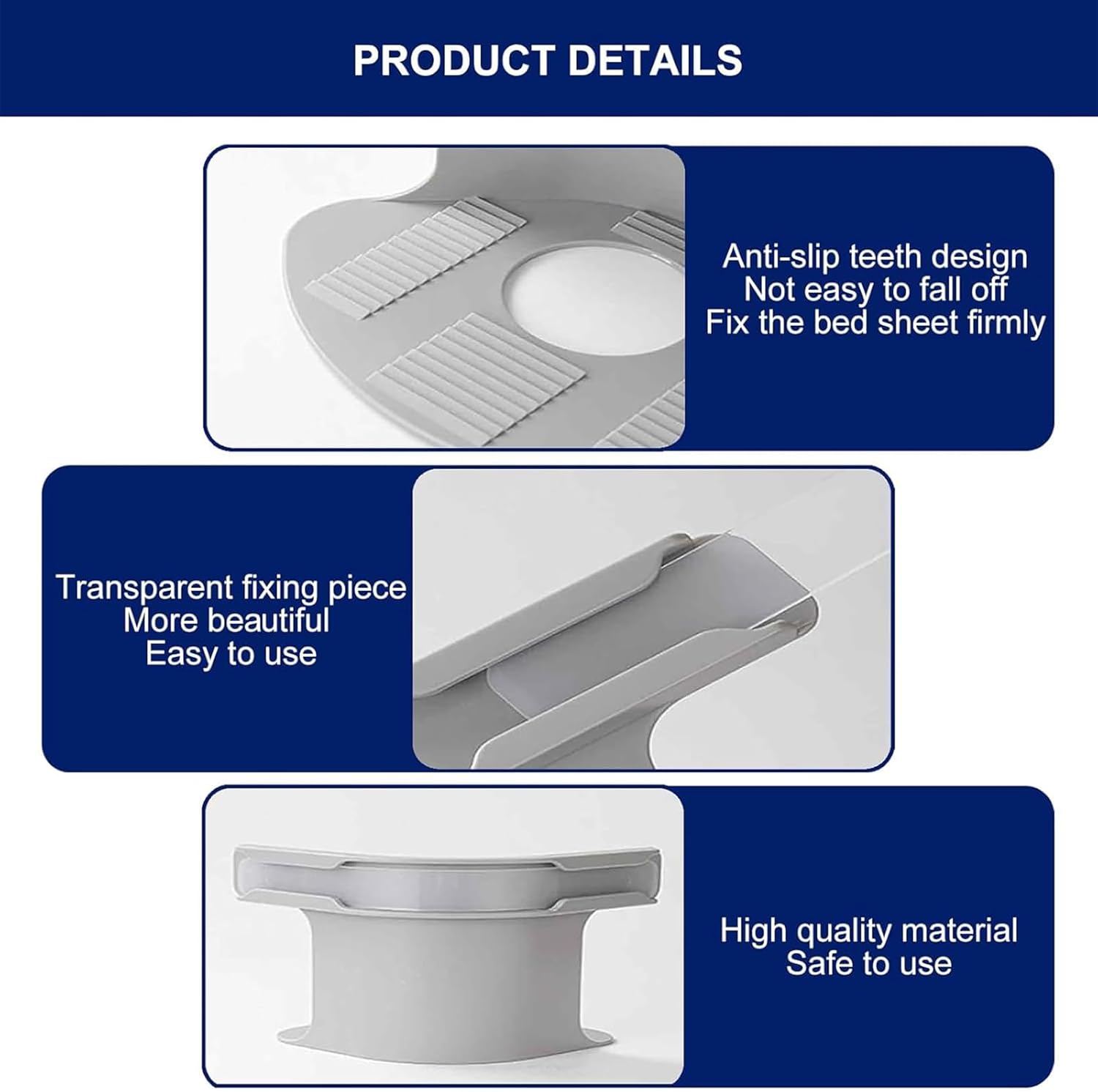 LAIKAIEU Ferma Lenzuola con Strisce di Blocco (4pcs) - immagine 4