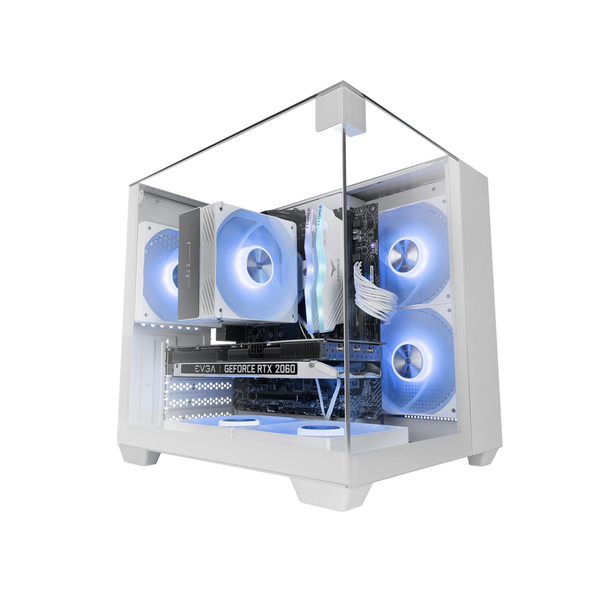 Mars Gaming MC-VISIONM - Case Gaming MicroATX Bianco