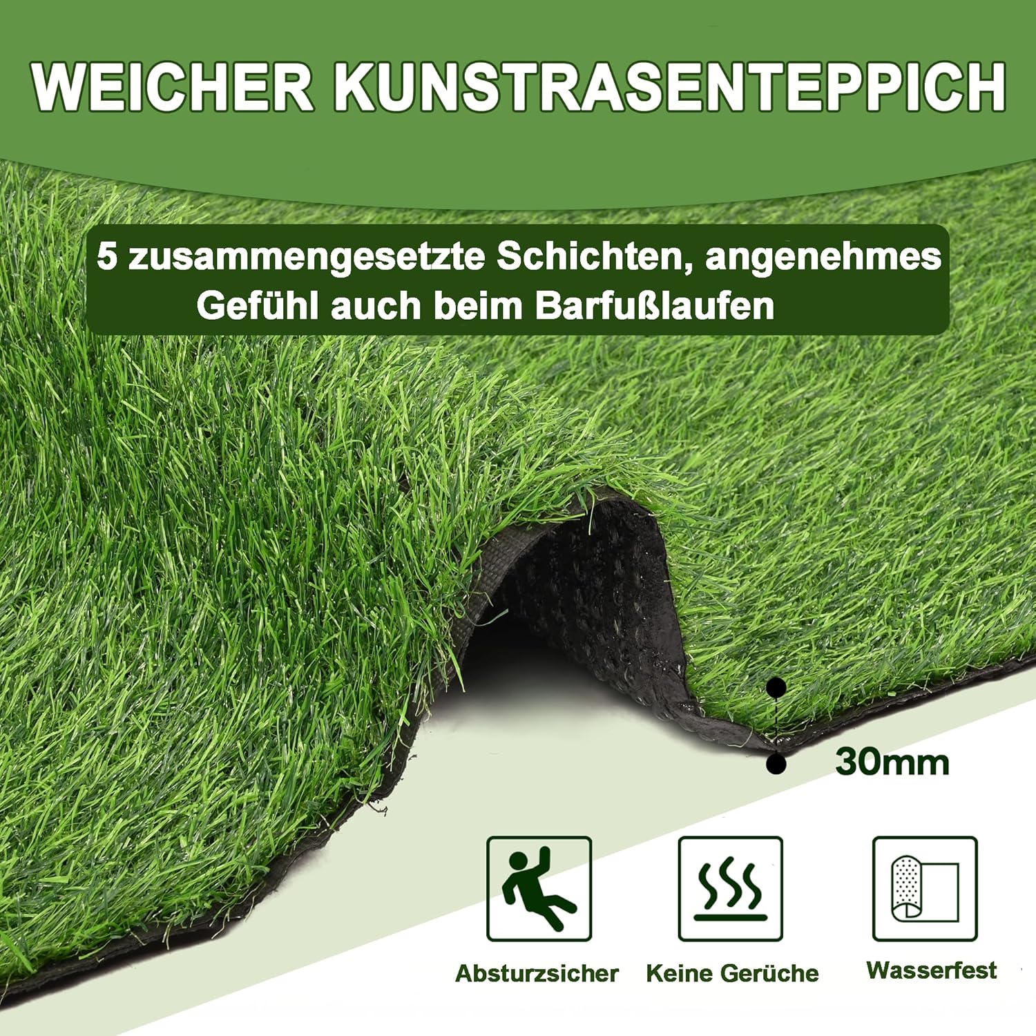 Bimiti Tappeto Erba Artificiale 200x300 cm - immagine 4