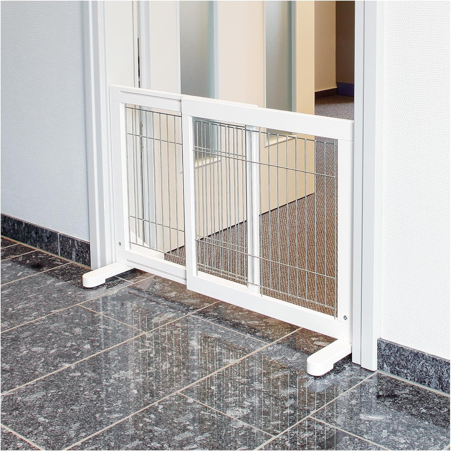 Trixie Barriera per Cani, 65 – 108 x 61 x 31 cm, Bianco - immagine 2