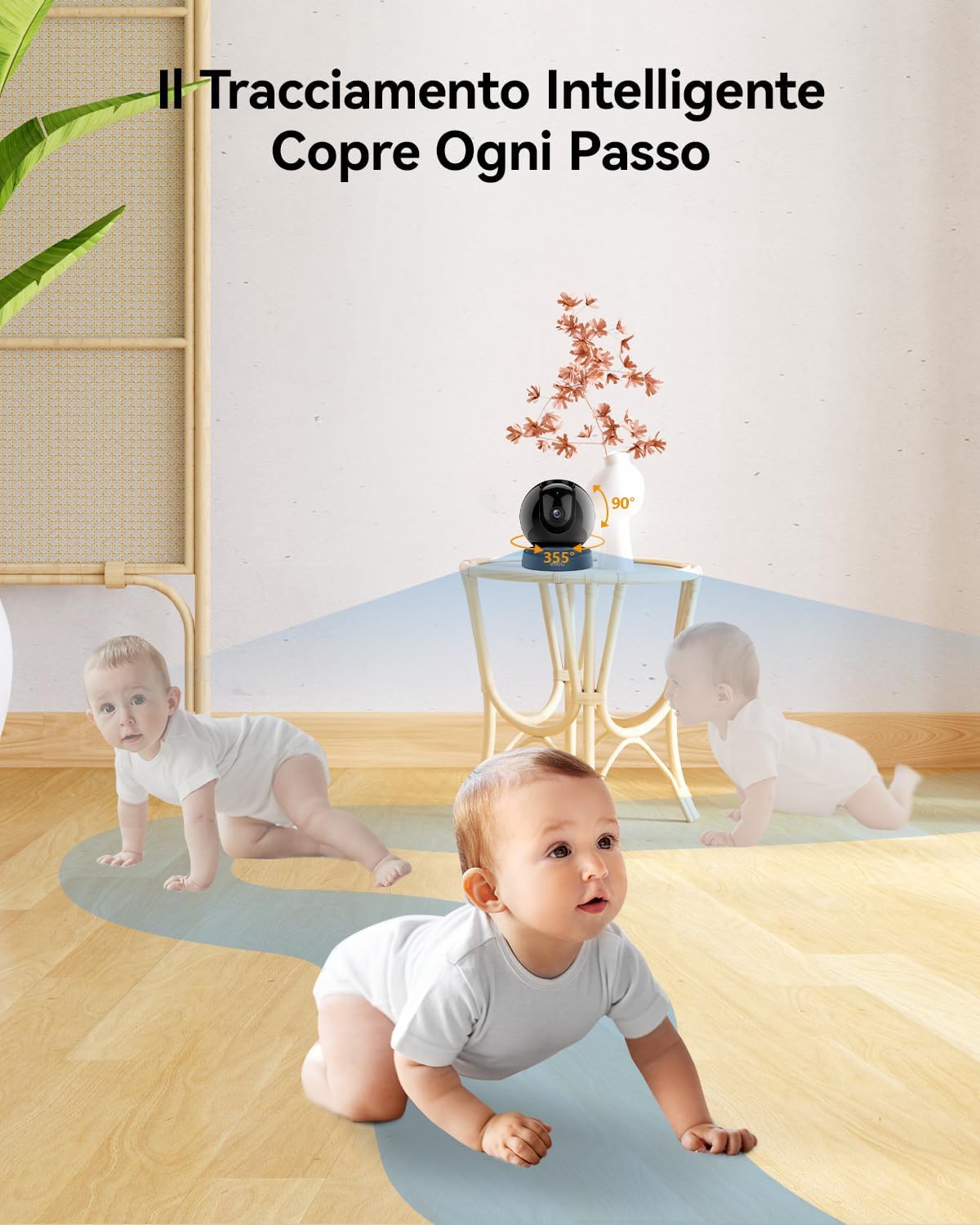 Imou Telecamera Wi-Fi Interno 2K Rex 3D 3MP - immagine 5