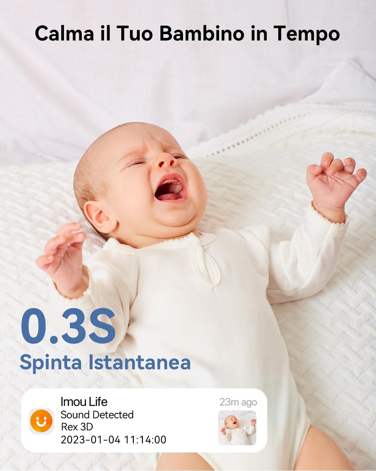 Imou Telecamera Wi-Fi Interno 2K Rex 3D 3MP - immagine 7