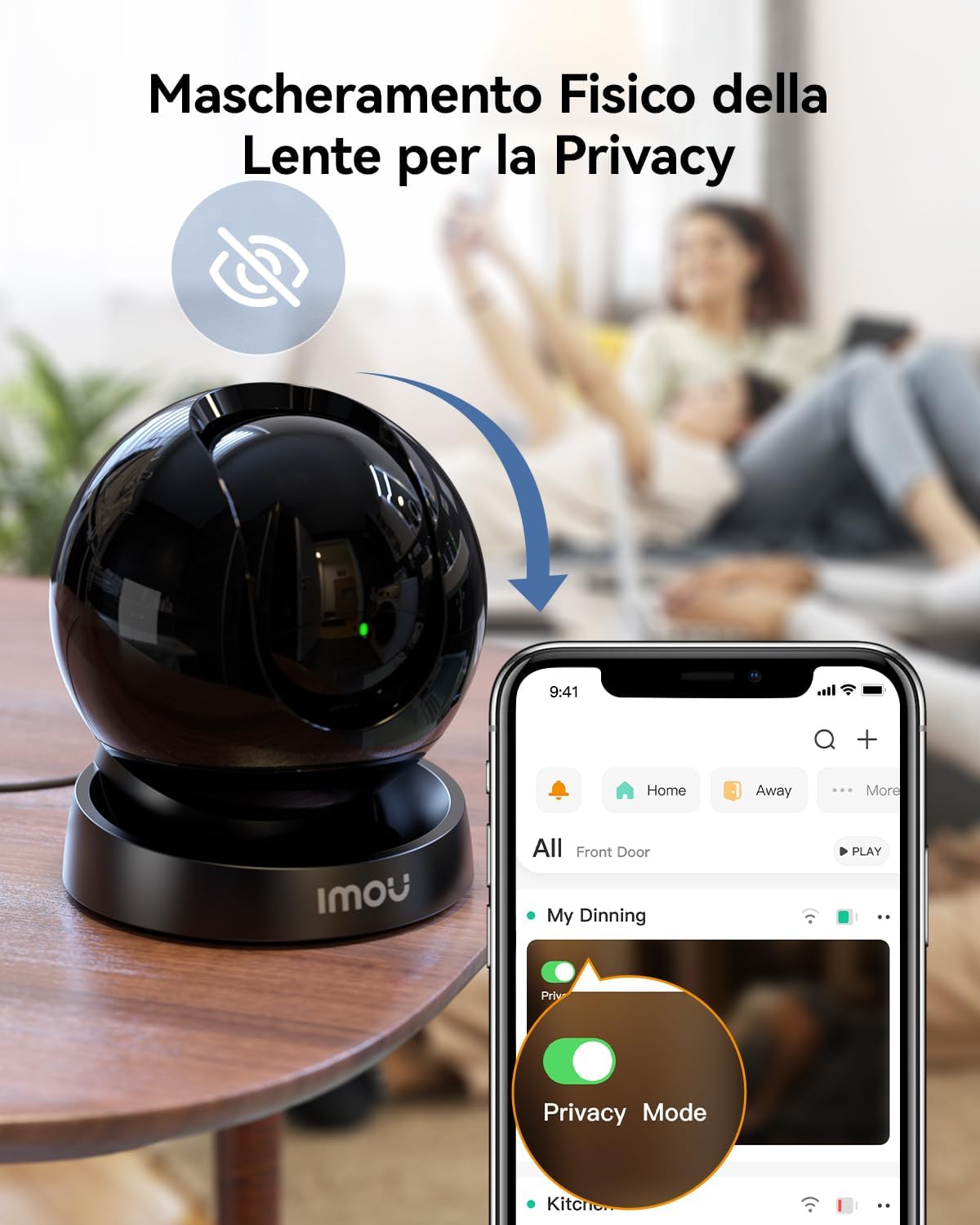 Imou Telecamera Wi-Fi Interno 2K Rex 3D 3MP - immagine 8