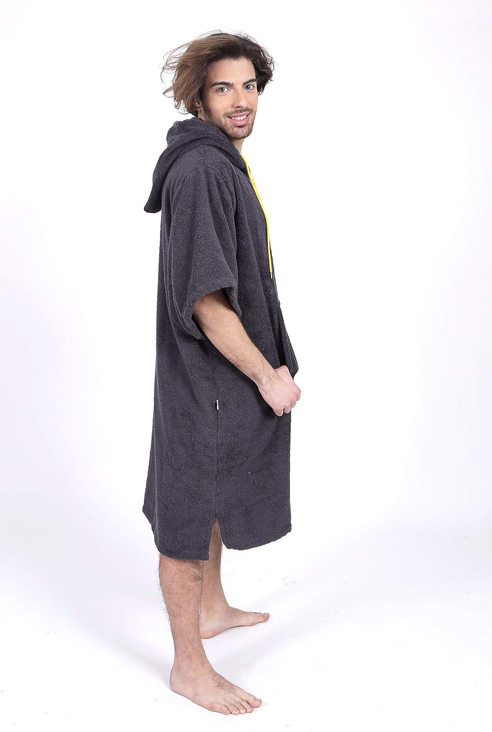 Pacifique Sud - Poncho Surf Grigio con Maniche - immagine 4