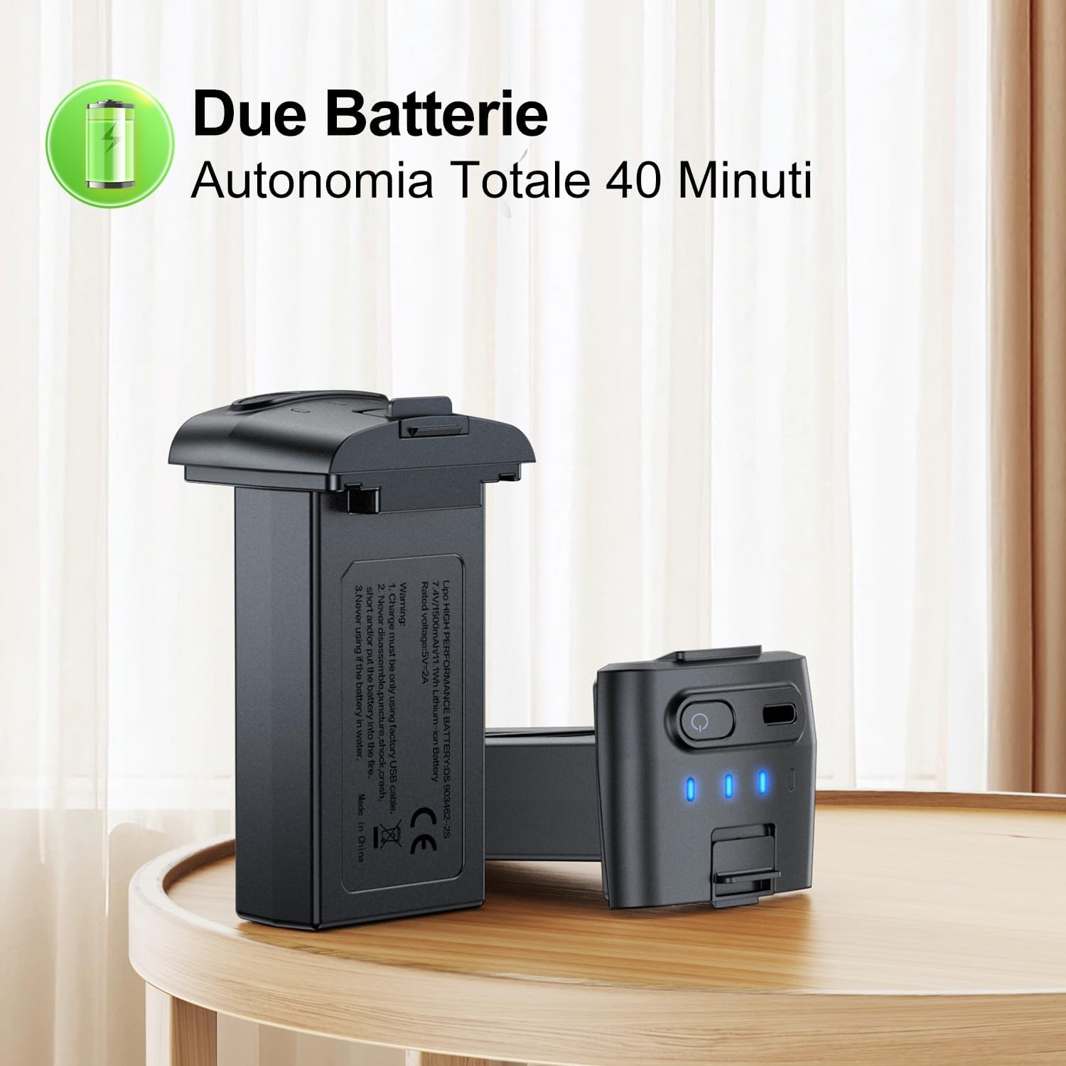 Loolinn Drone con Telecamera 4K e 2 Batterie - immagine 5