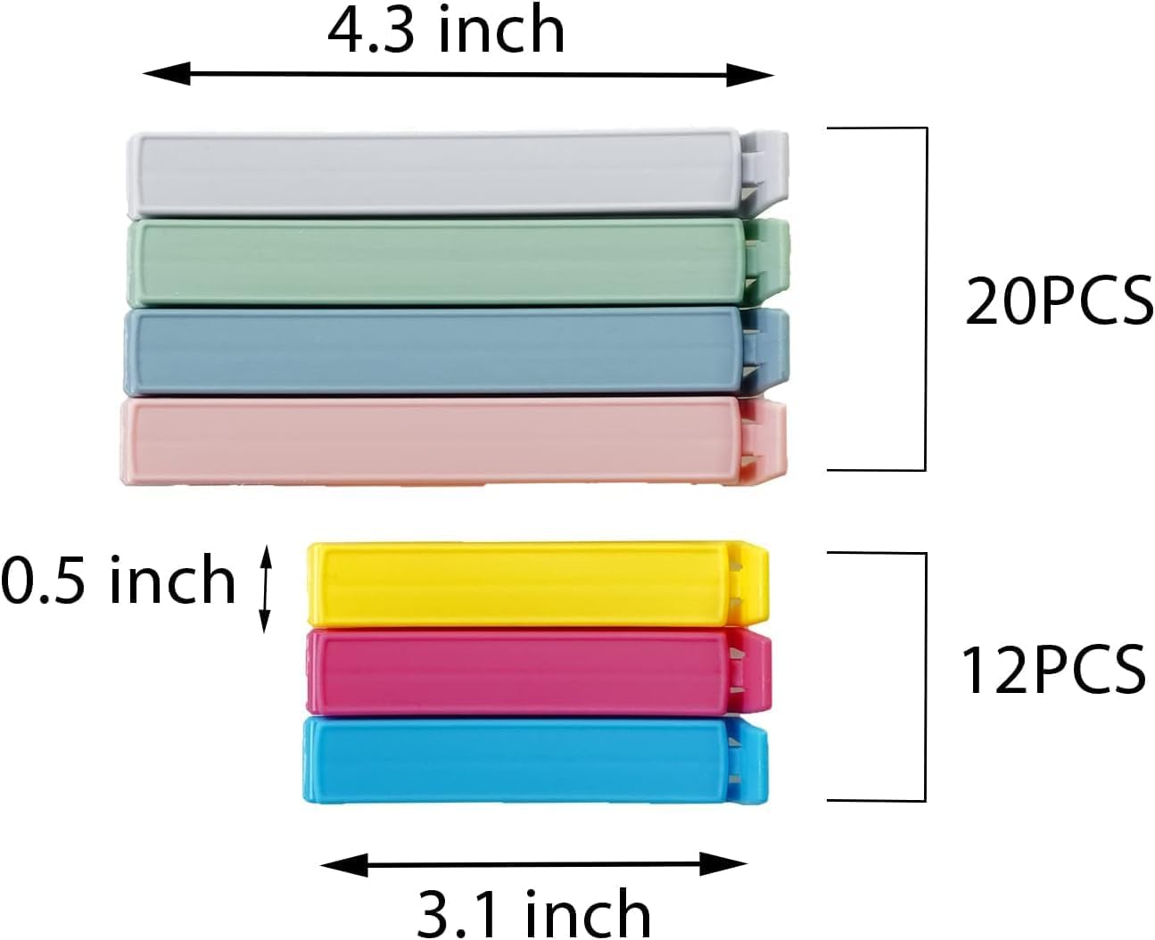 Mollette Chiudi Sacchetti Cucina 32 Pezzi - immagine 2