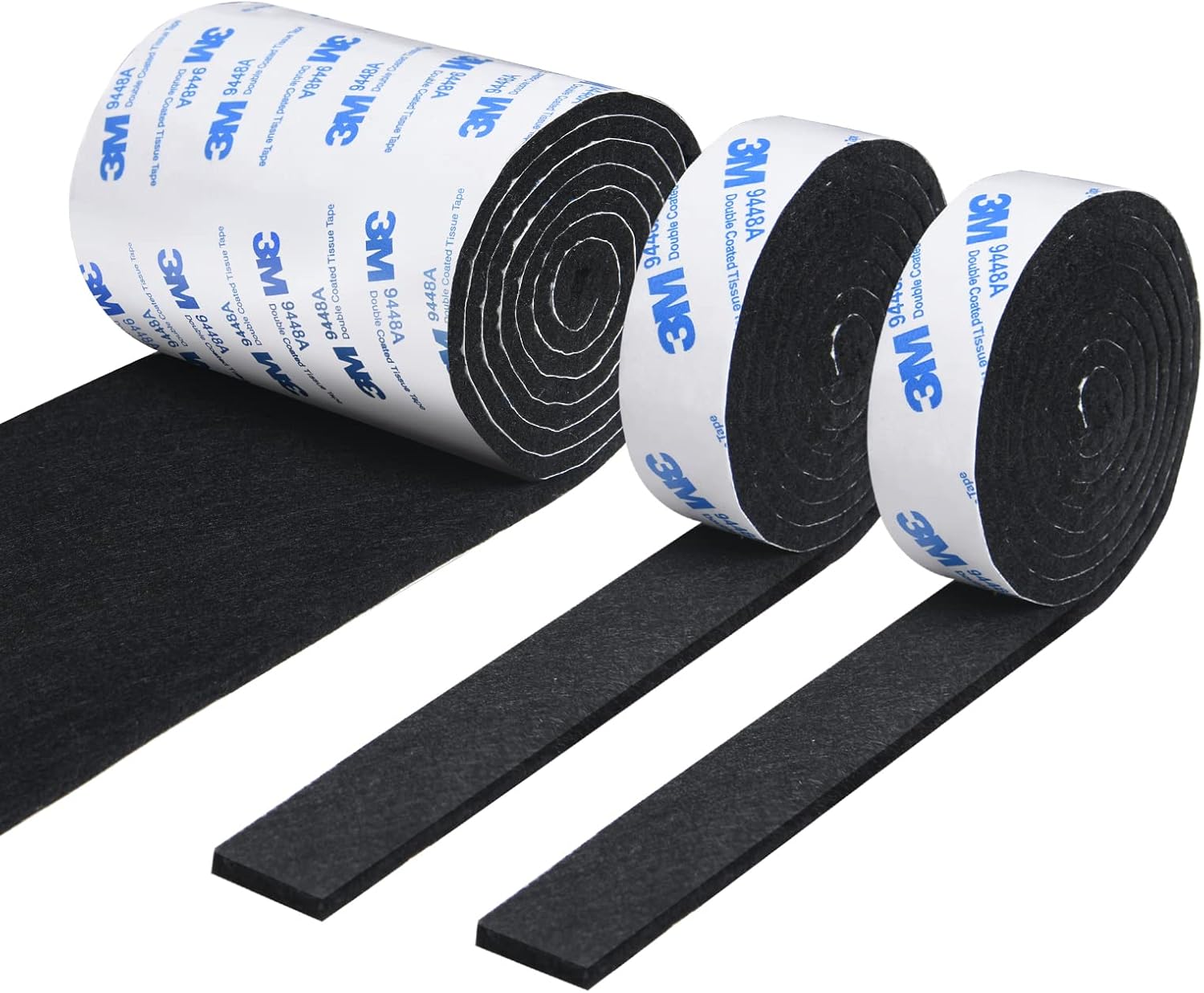 Vicloon Feltro Autoadesivo 120cm - 3 Rotoli, Nero - immagine 1