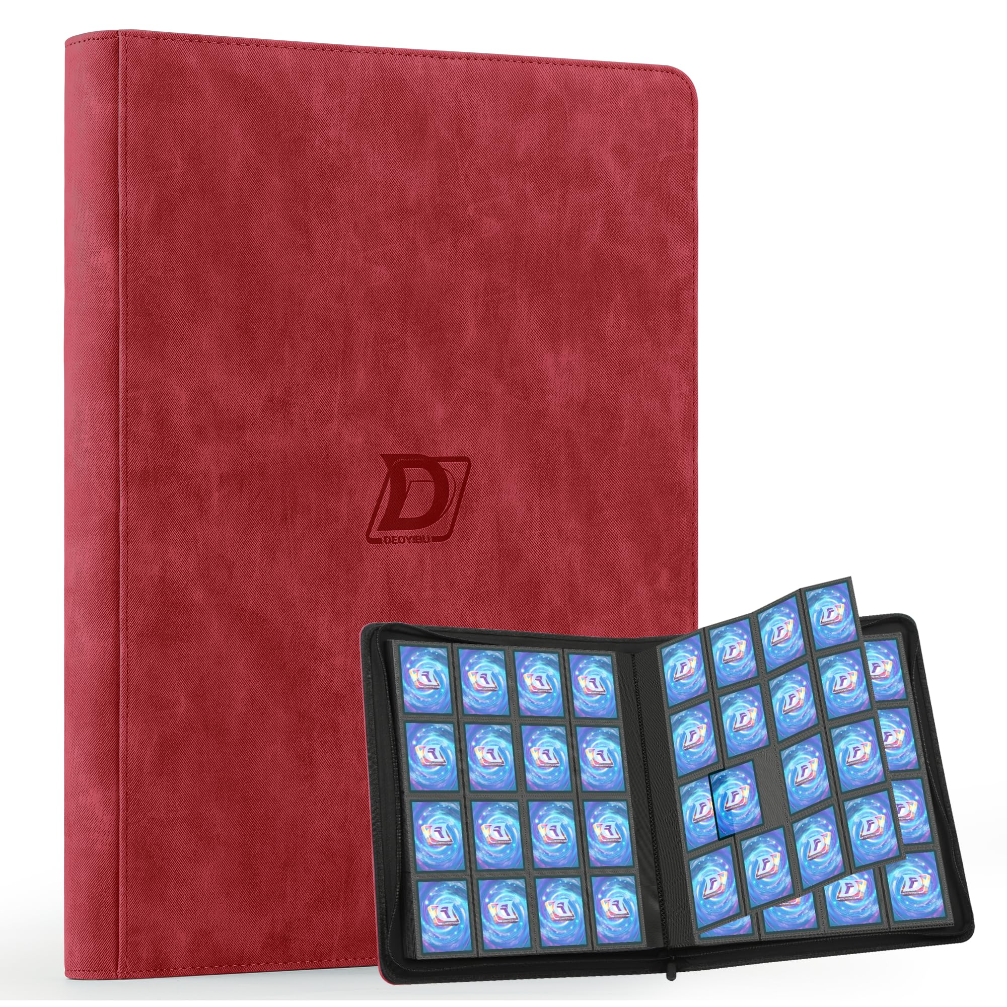 Album di Carte da Collezione Grande per 1000 Carte, Rosso