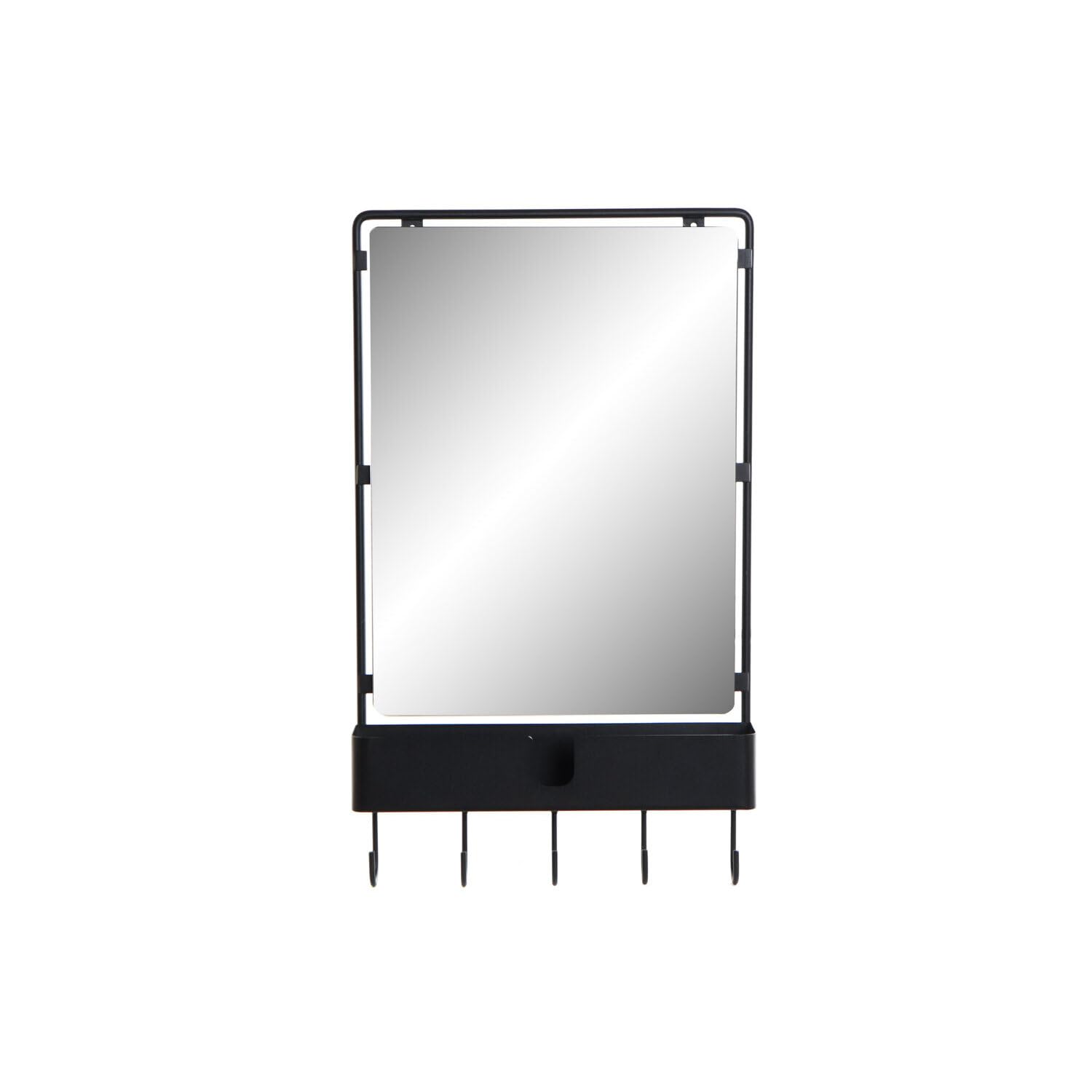 ESPEJO METAL 40X9X72 PERCHERO NEGRO