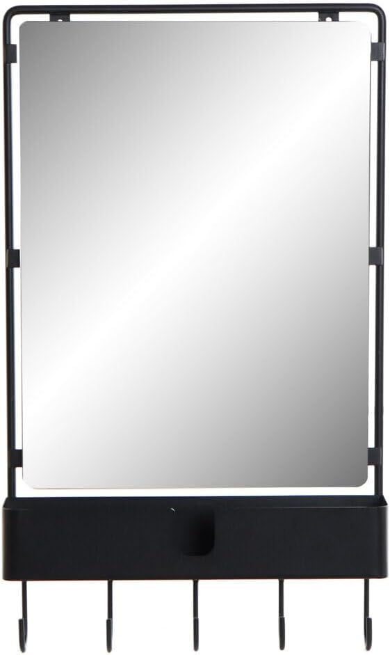 ESPEJO METAL 40X9X72 PERCHERO NEGRO - immagine 1