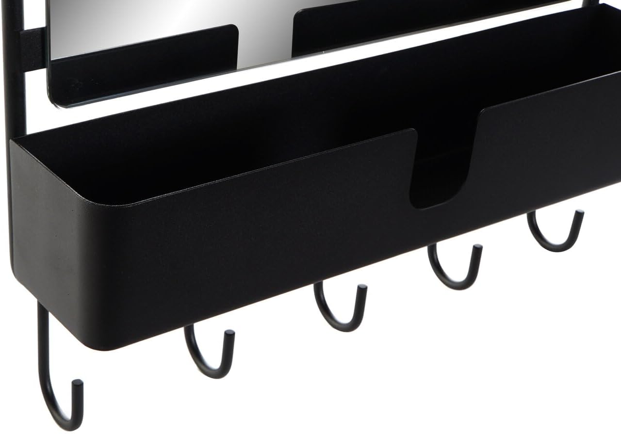 ESPEJO METAL 40X9X72 PERCHERO NEGRO - immagine 2