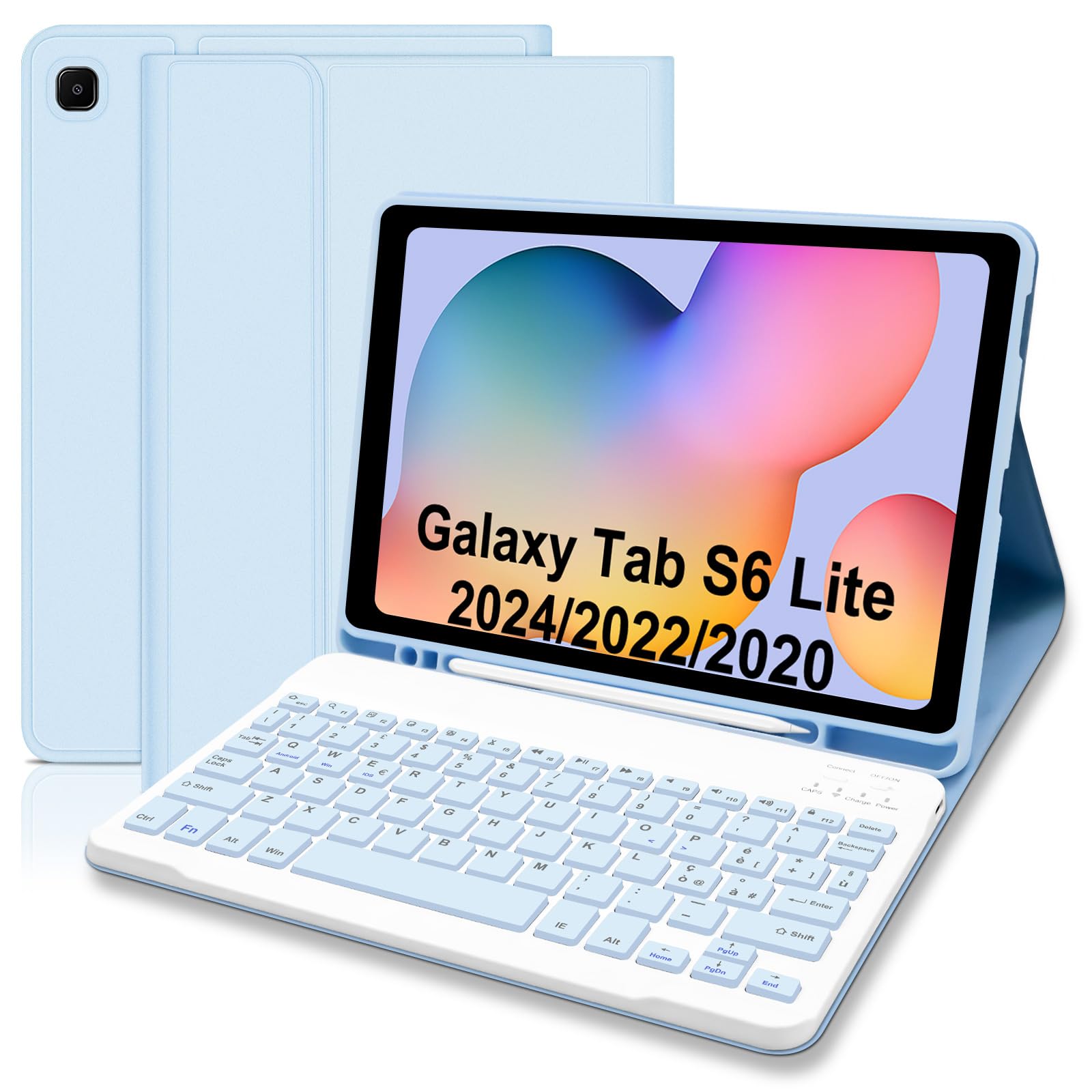 Custodia con Tastiera QWERTY per Samsung Galaxy Tab S6 Lite 10,4"