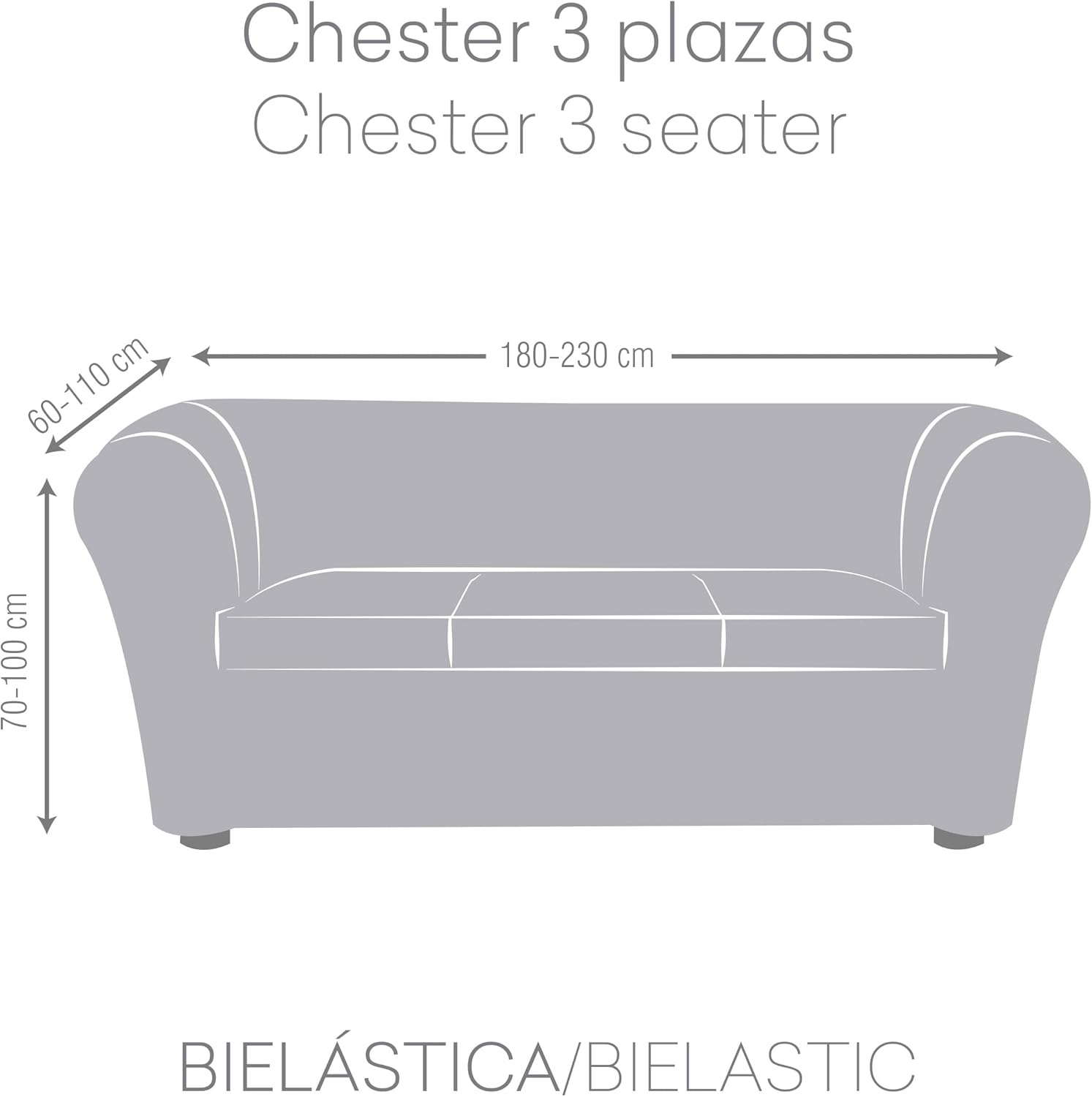 FUNDAS DE SOFA MOD/7 PREMIUM JAZ CHESTER/KLIPPAN 3 PLZ - immagine 3