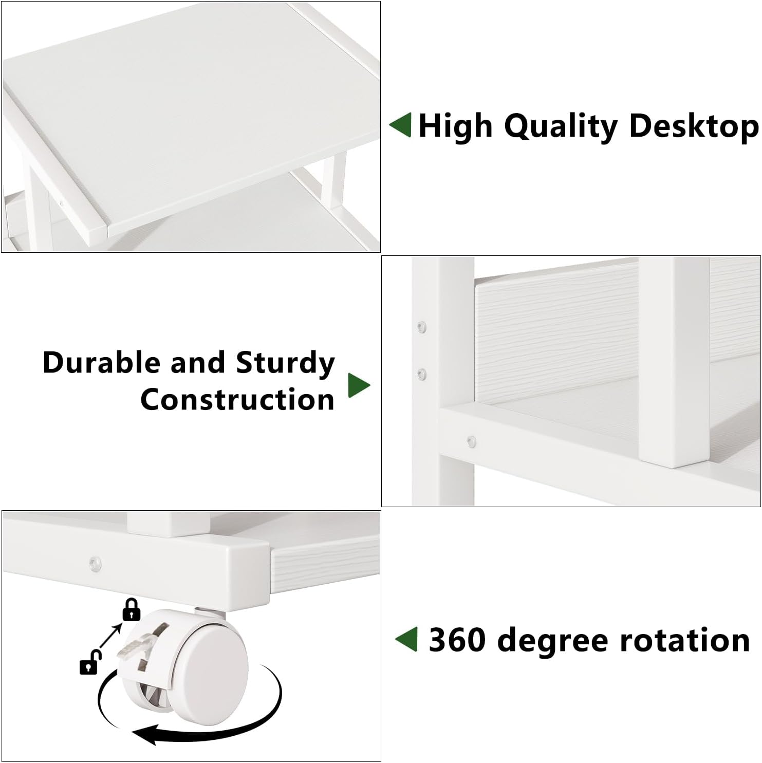 Ibuyke Supporto per Stampante 3 Livelli con Ruote - immagine 2