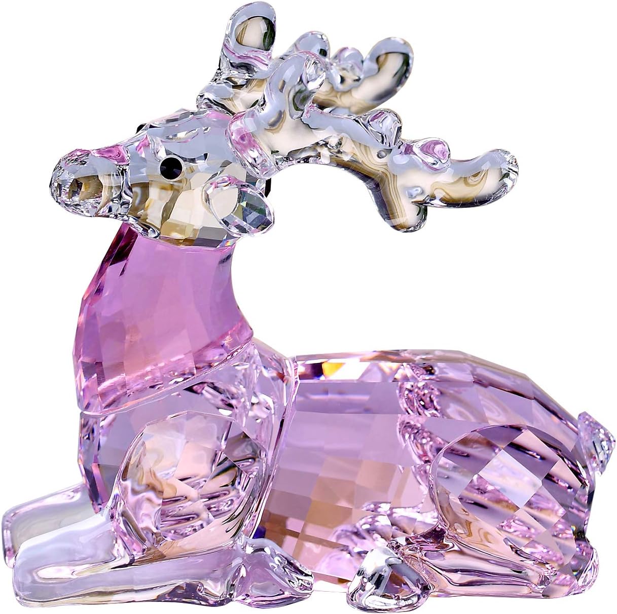 Crystal Sika Cervo - Decorazione Artigianale per la Casa, Rosa