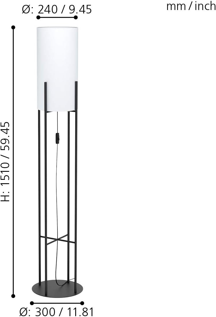 Eglo Lampada a Stelo, Nero - immagine 3