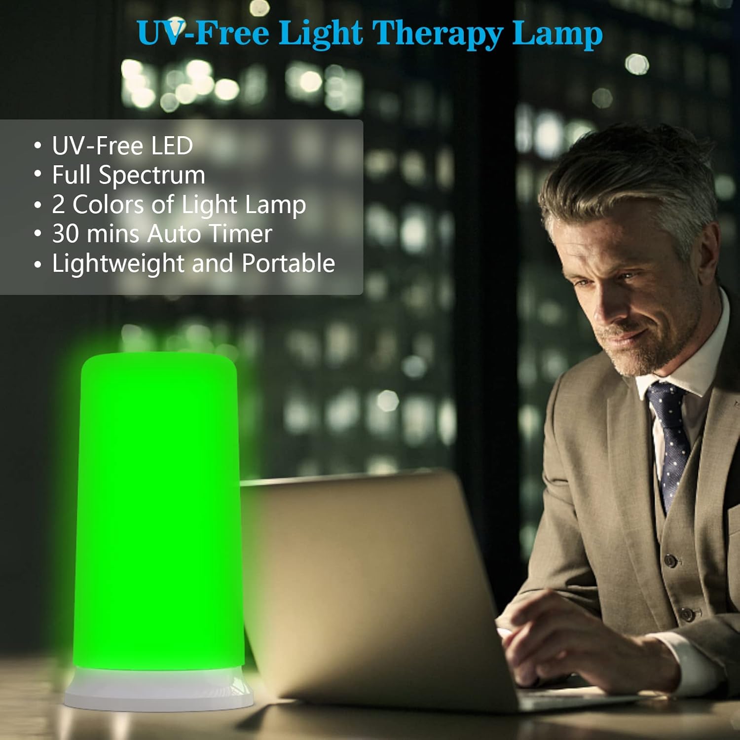 iKeener Lampada Terapia Luce Verde Bianca LED - immagine 4