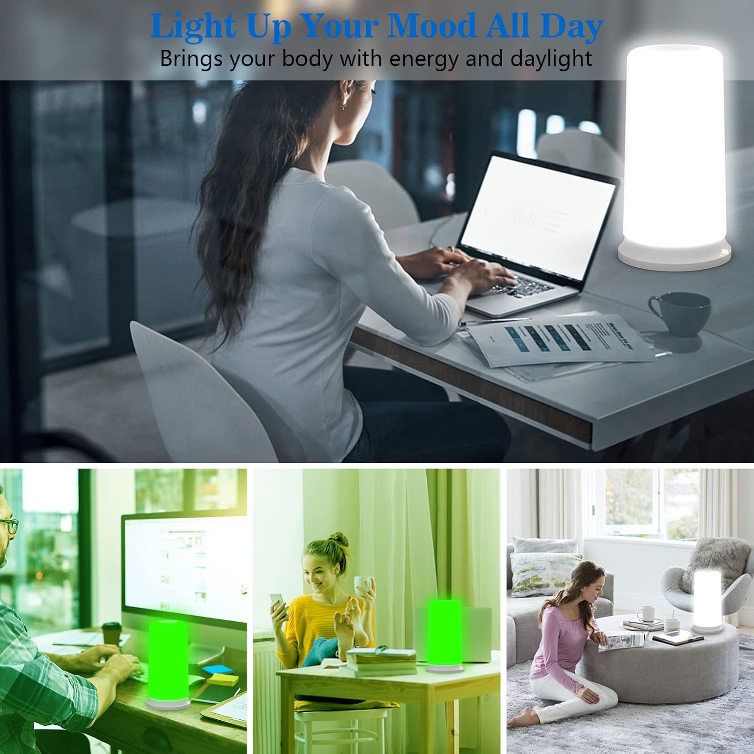 iKeener Lampada Terapia Luce Verde Bianca LED - immagine 5