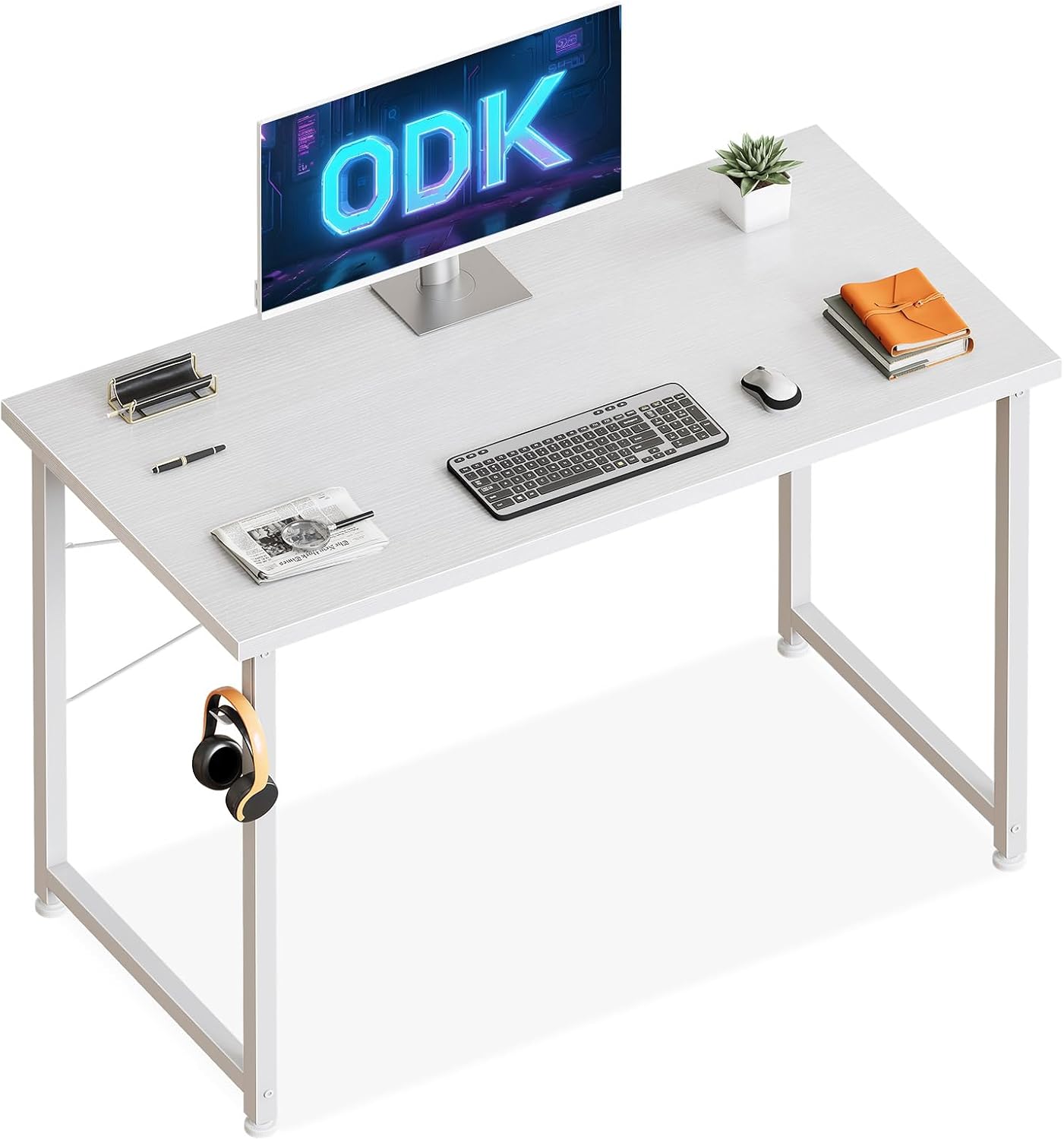 Odk Scrivania per Computer 100x48cm, Bianca - immagine 1
