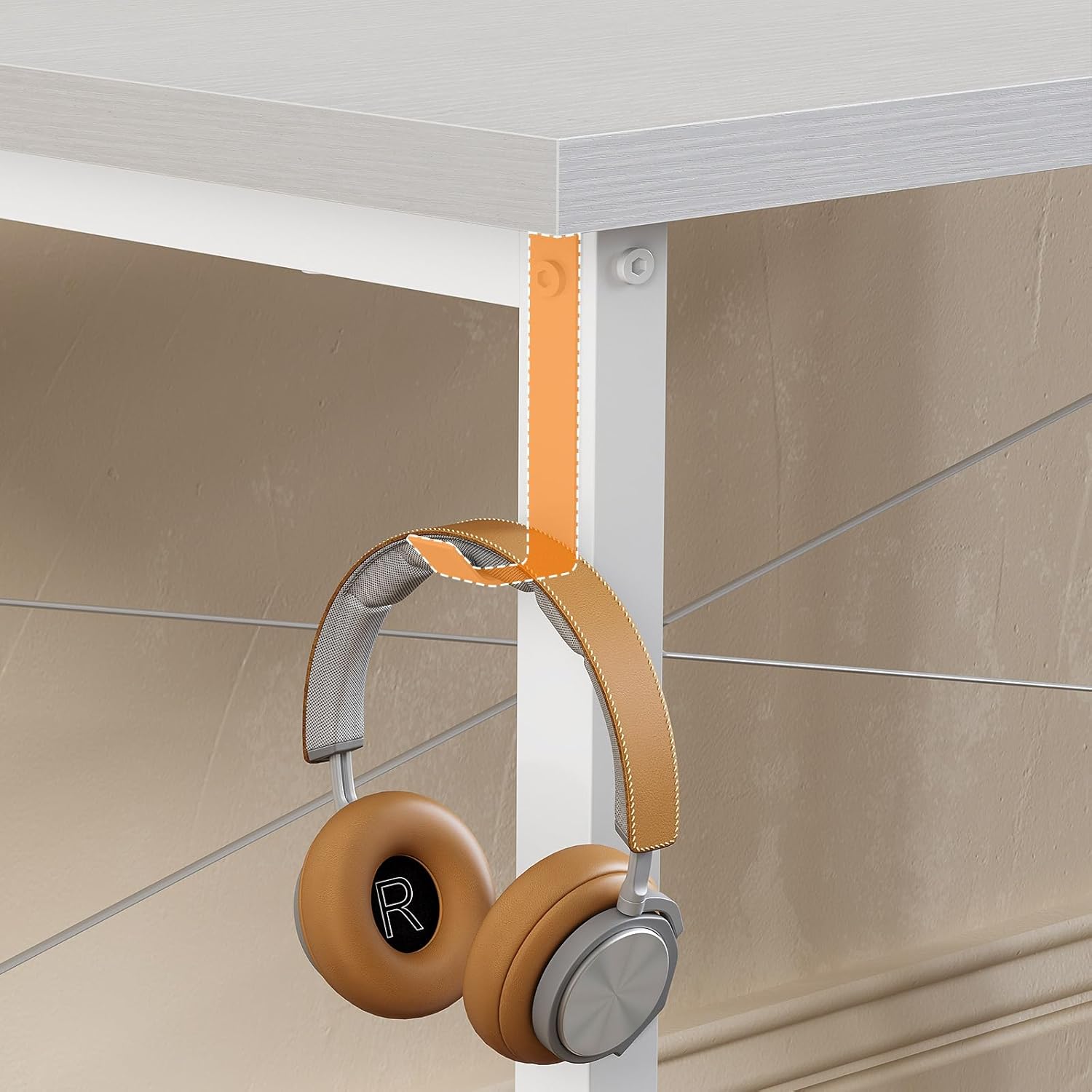 Odk Scrivania per Computer 100x48cm, Bianca - immagine 4