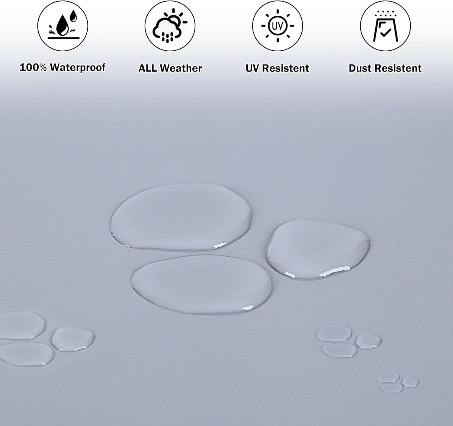 Telone Impermeabile in PVC 3x4m 440 g/m², Grigio - immagine 3