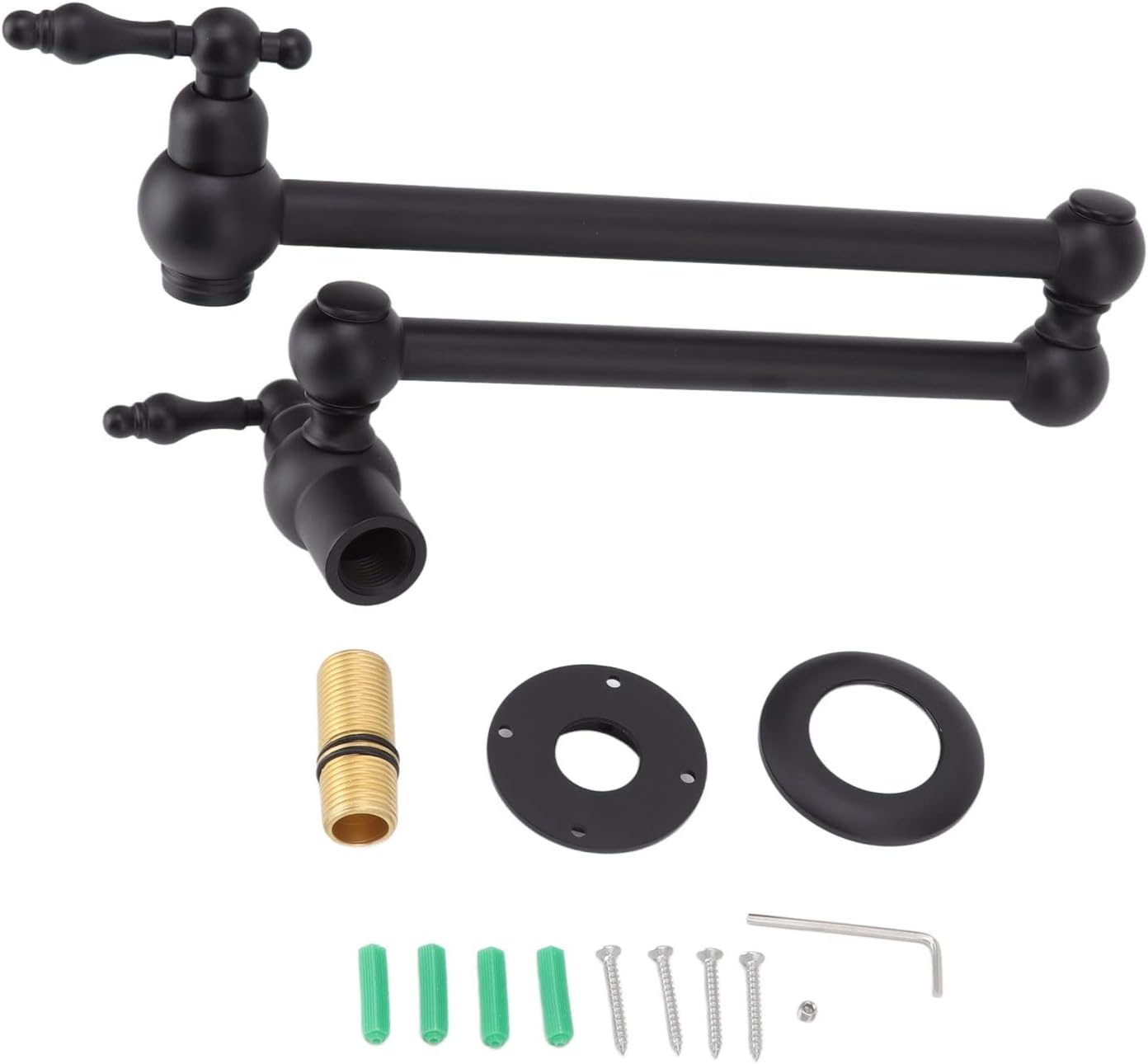 Rubinetto Riempimento Pentole da Cucina a Parete, Nero Opaco