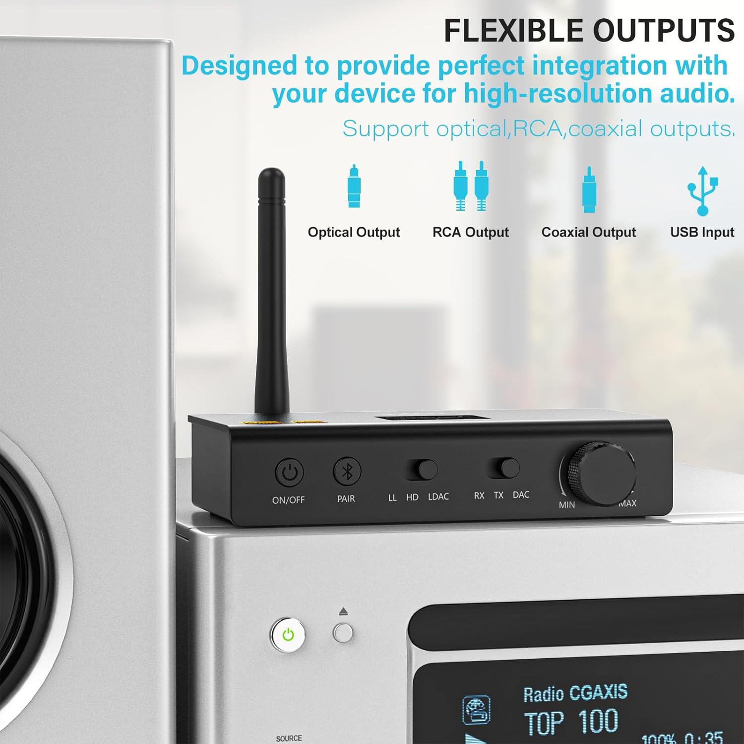 1mii HiFi Ricevitore Bluetooth DS700 per TV - immagine 7