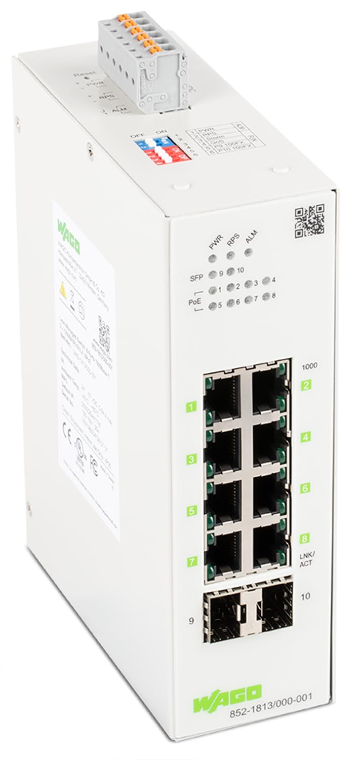 Wago Switch Industriale 852-1813 - 8 Porte Ethernet