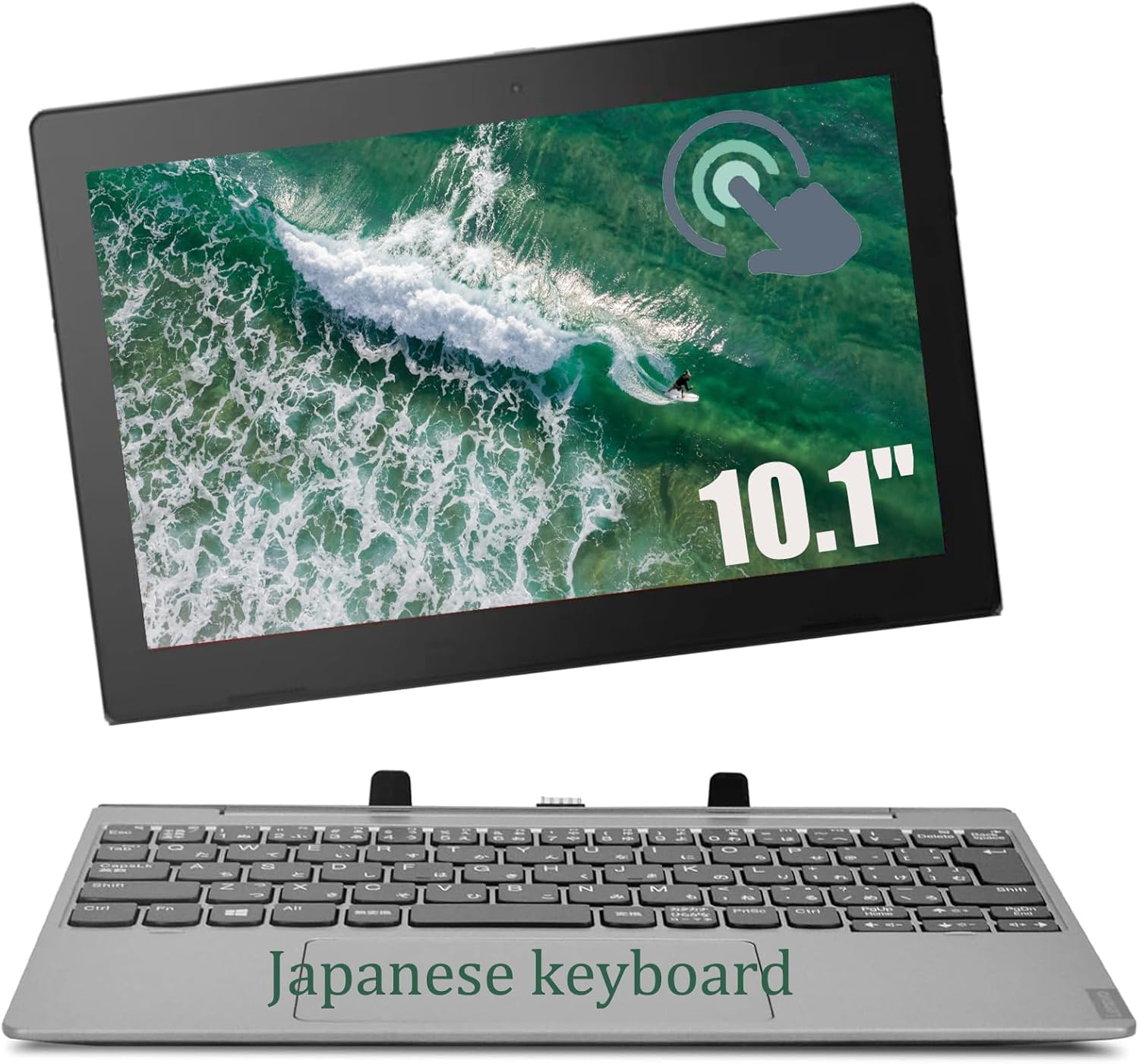 Lenovo IdeaPad D330-10IGM portatile 2 in 1 con touch screen e tastiera, Intel Celeron N4000, 64 GB SSD, 4 GB di RAM, PC Tablet da 10,1", Windows 11 Pro (rinnovato)