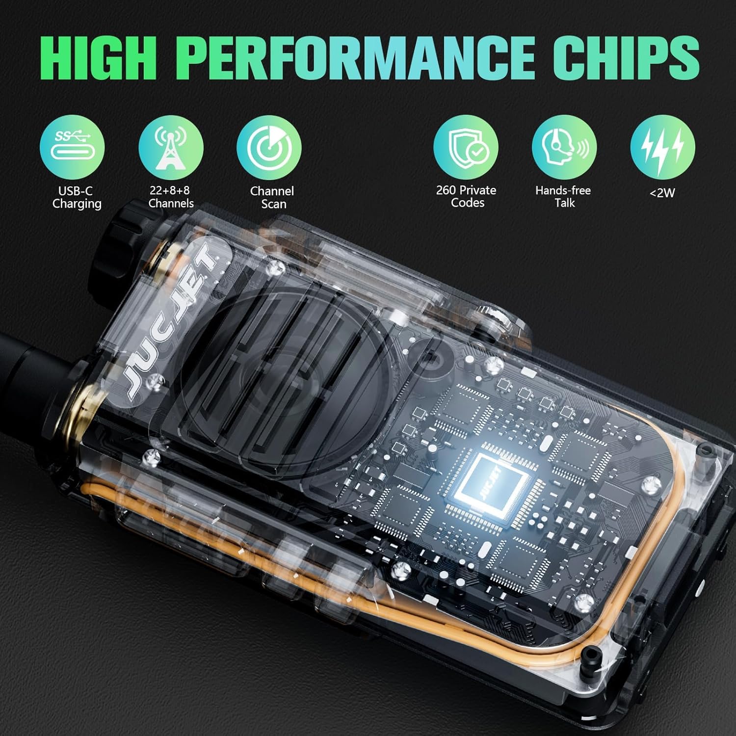 Jucjet EP31 Walkie-Talkie PMR446 (4 Pcs) - immagine 2