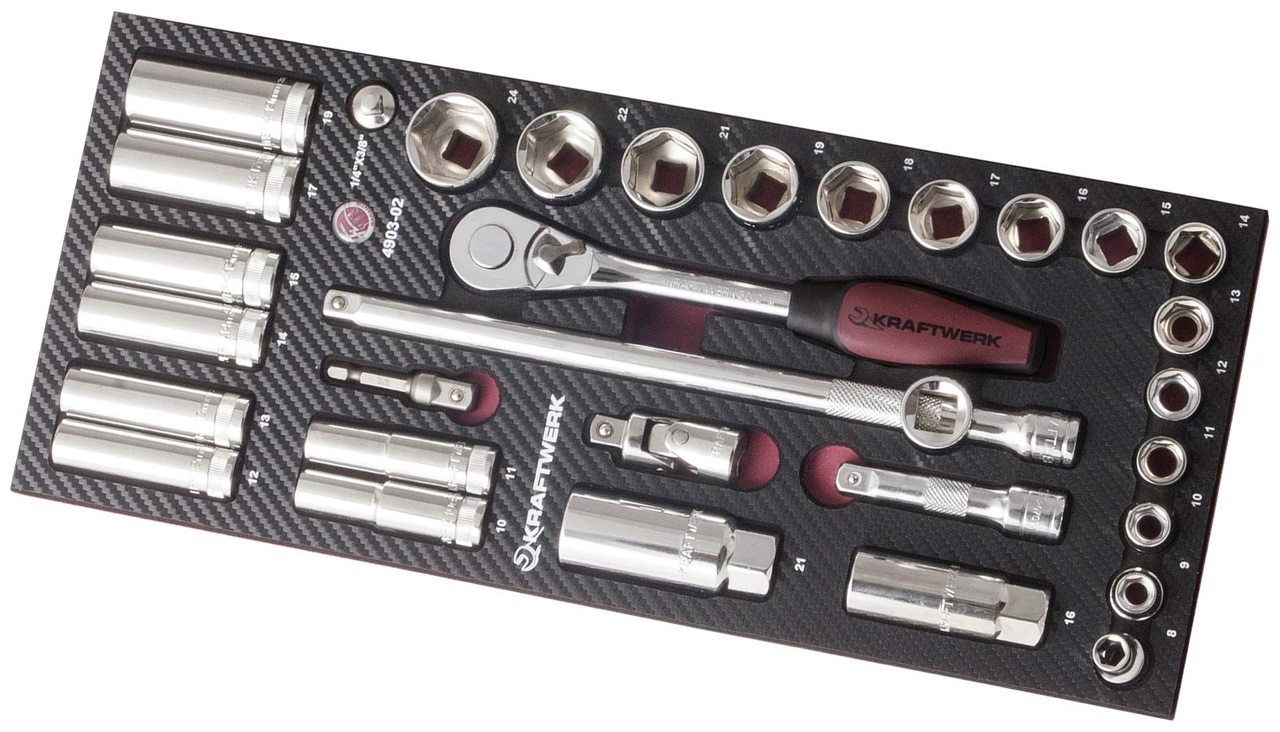 Kraftwerk 4903-02 - Set di 32 chiavi a bussola EVA 3/8"