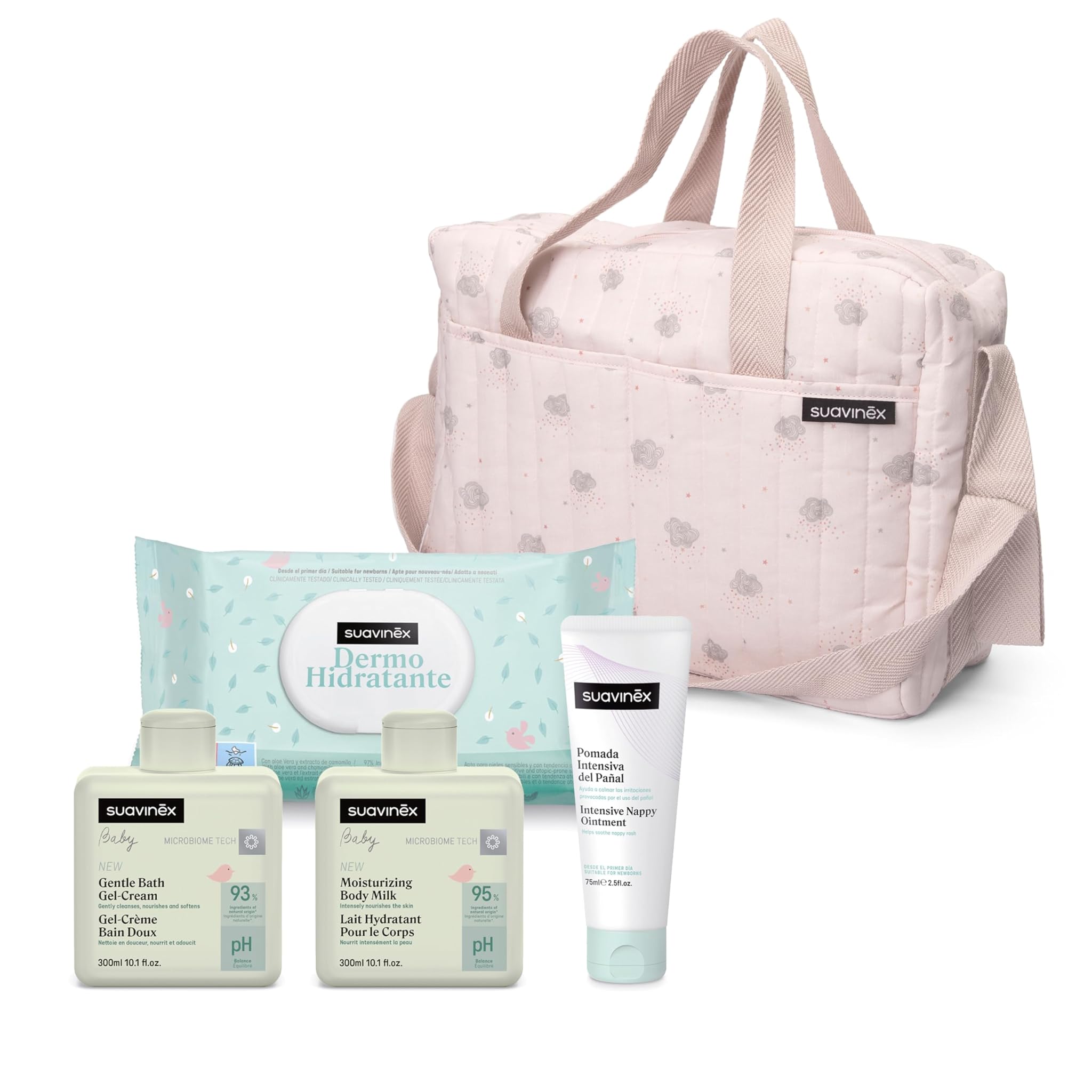 Suavinex, Borsa Cambio Bambino con Cosmetici, Rosa