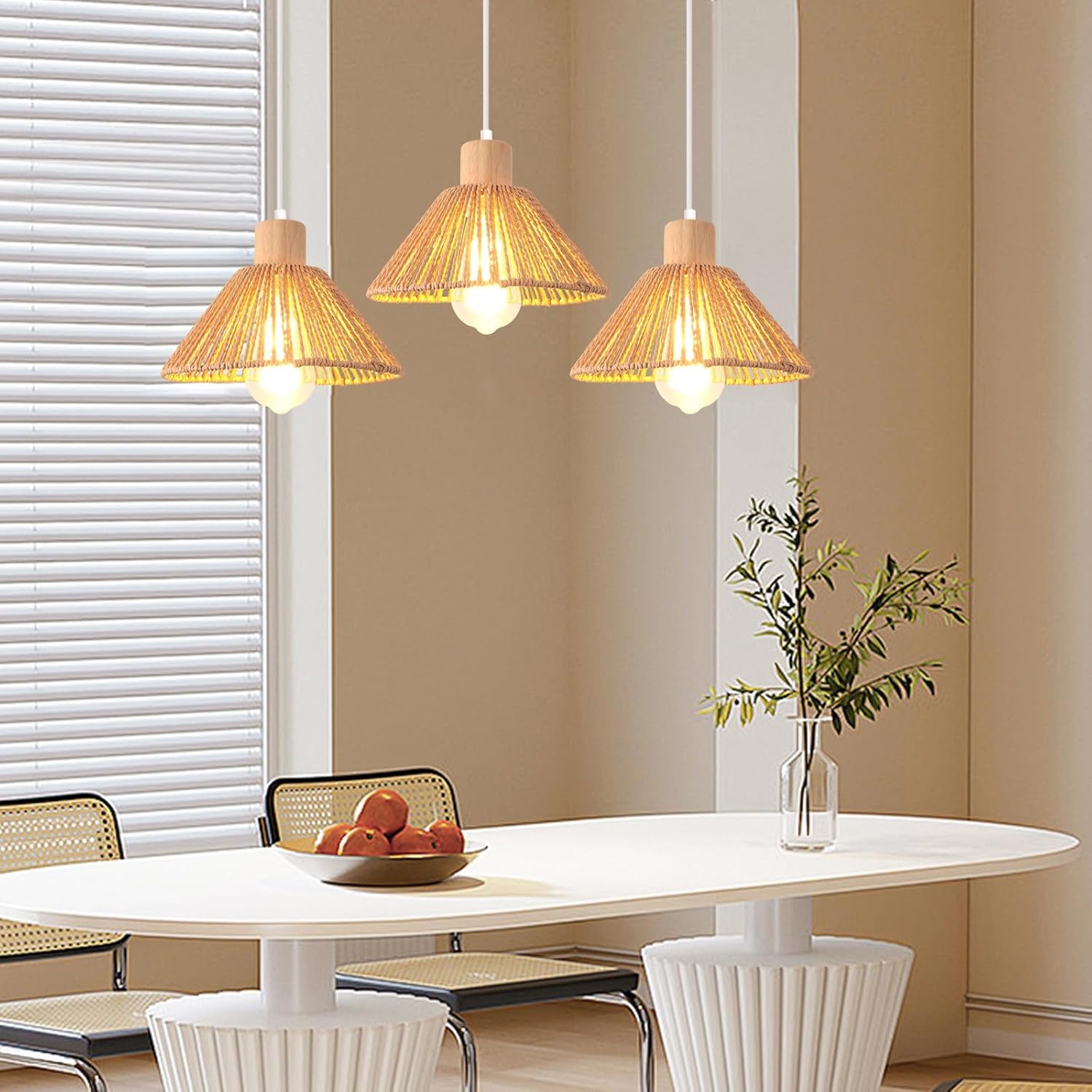 Idegu 3 Luci Lampada a Sospensione Retrò E27 - immagine 2