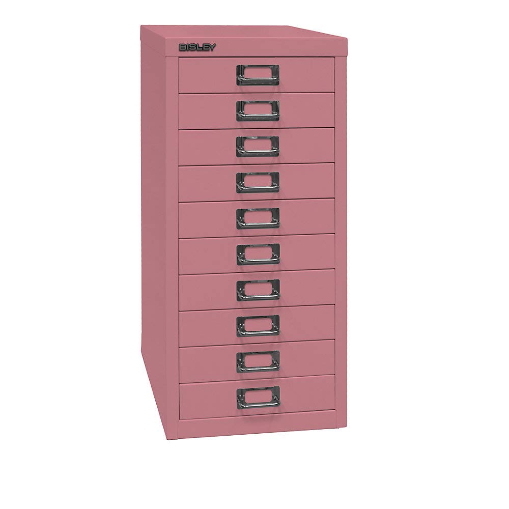 Bisley MultiDrawer - Cassettiera 10 Cassetti DIN A4, Rosa