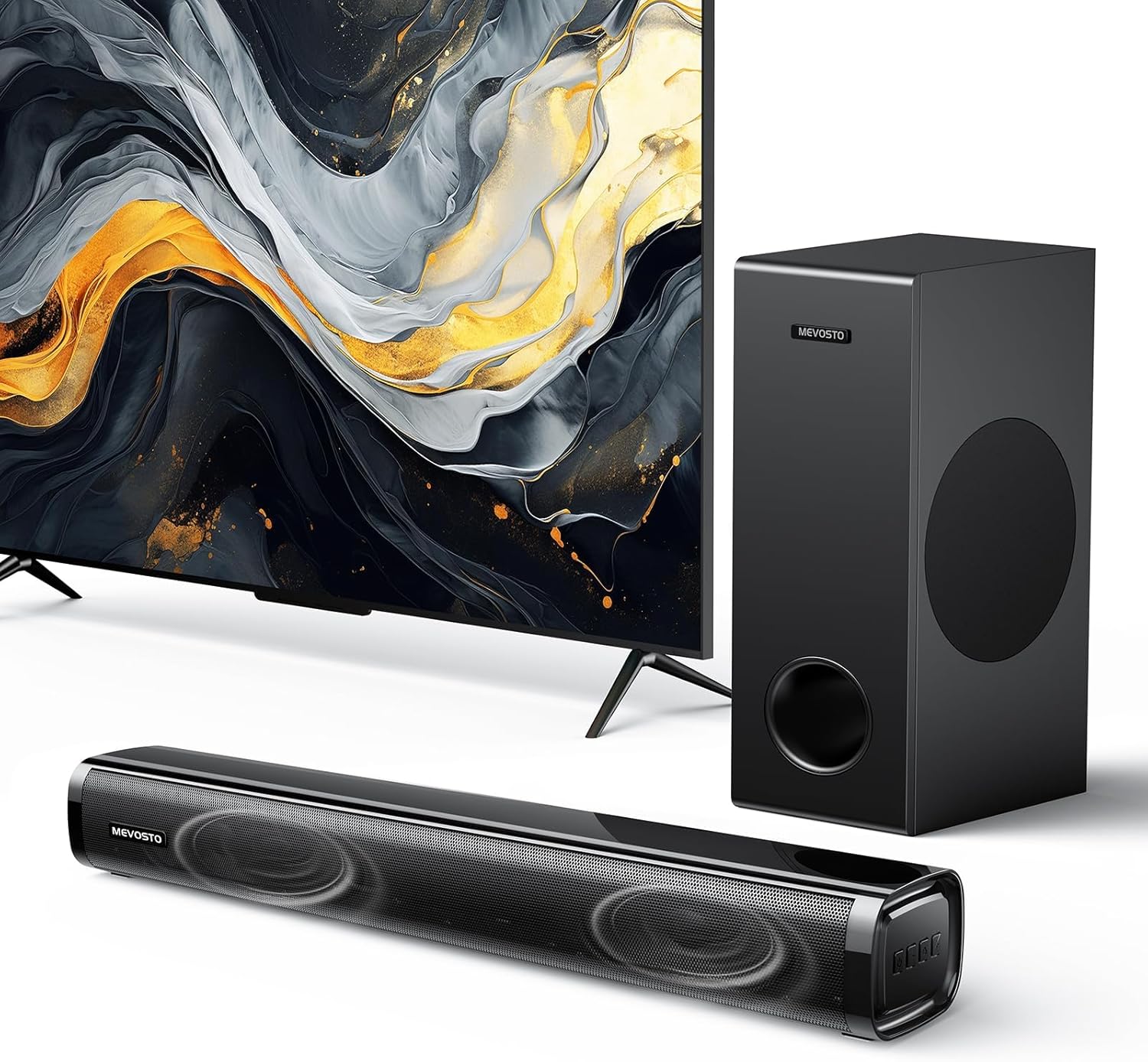 Mevosto Sound Bar 2.1CH con Subwoofer per TV e PC - immagine 2