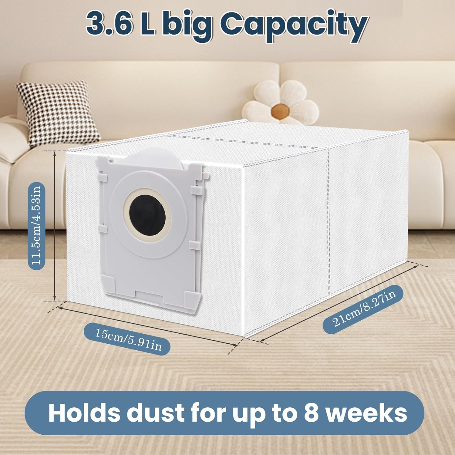 12 Sacchetti per Ecovacs DEEBOT X9 Pro/X8 Omni - immagine 6