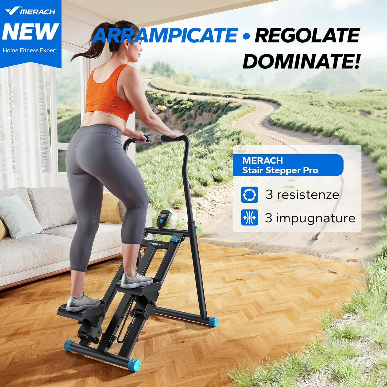 Merach Stepper Fitness 2025 Pro Pieghevole - immagine 2