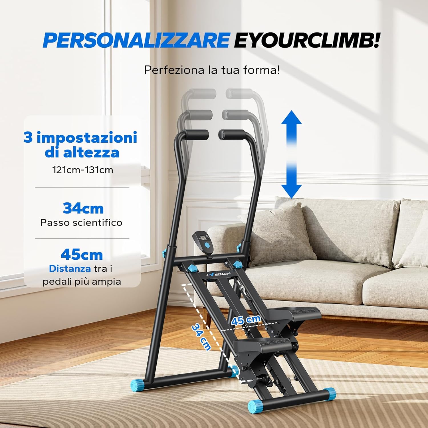 Merach Stepper Fitness 2025 Pro Pieghevole - immagine 4