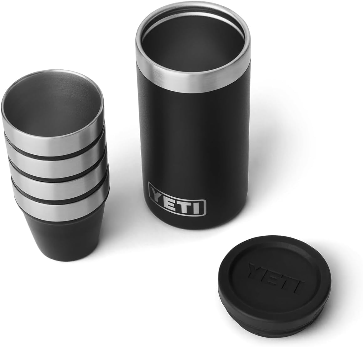 YETI Rambler - Bicchierini da liquore con custodia, colore: Nero