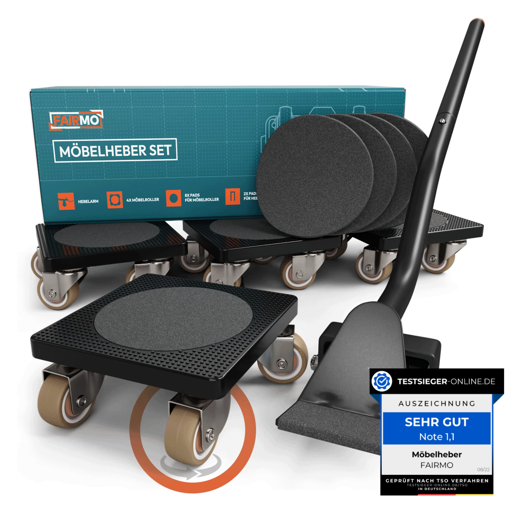 Fairmo Sollevatore Mobili con 4 Ruote e Cuscinetti